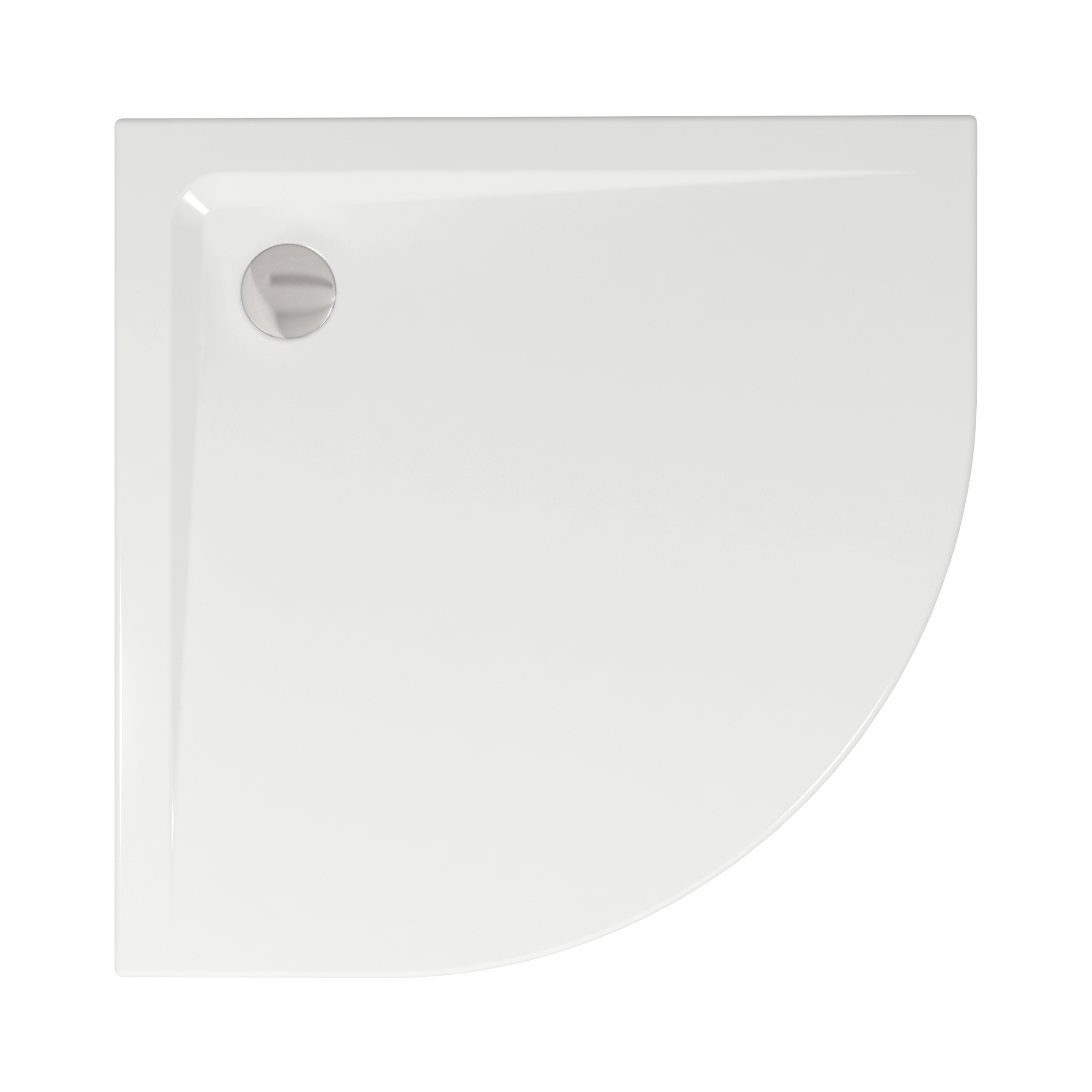 Shower tray, corner - acrylic, including waste cover. Sanitary ware manufacturers. Sanitary ware suppliers . Sanitary ware wholesale  Oem