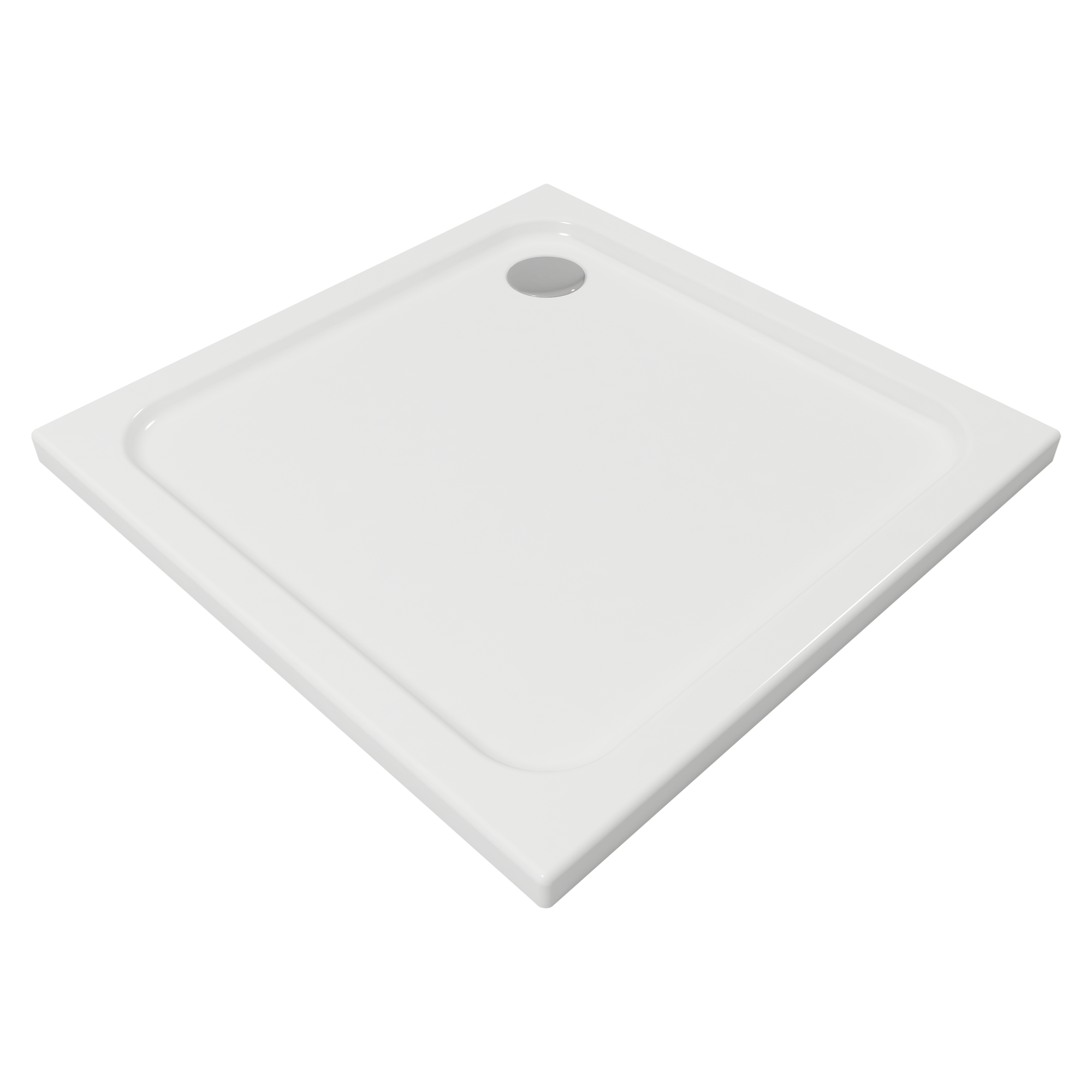 Shower tray, square - acrylic, including waste cover. Sanitary ware manufacturers. Sanitary ware suppliers . Sanitary ware wholesale  Oem
