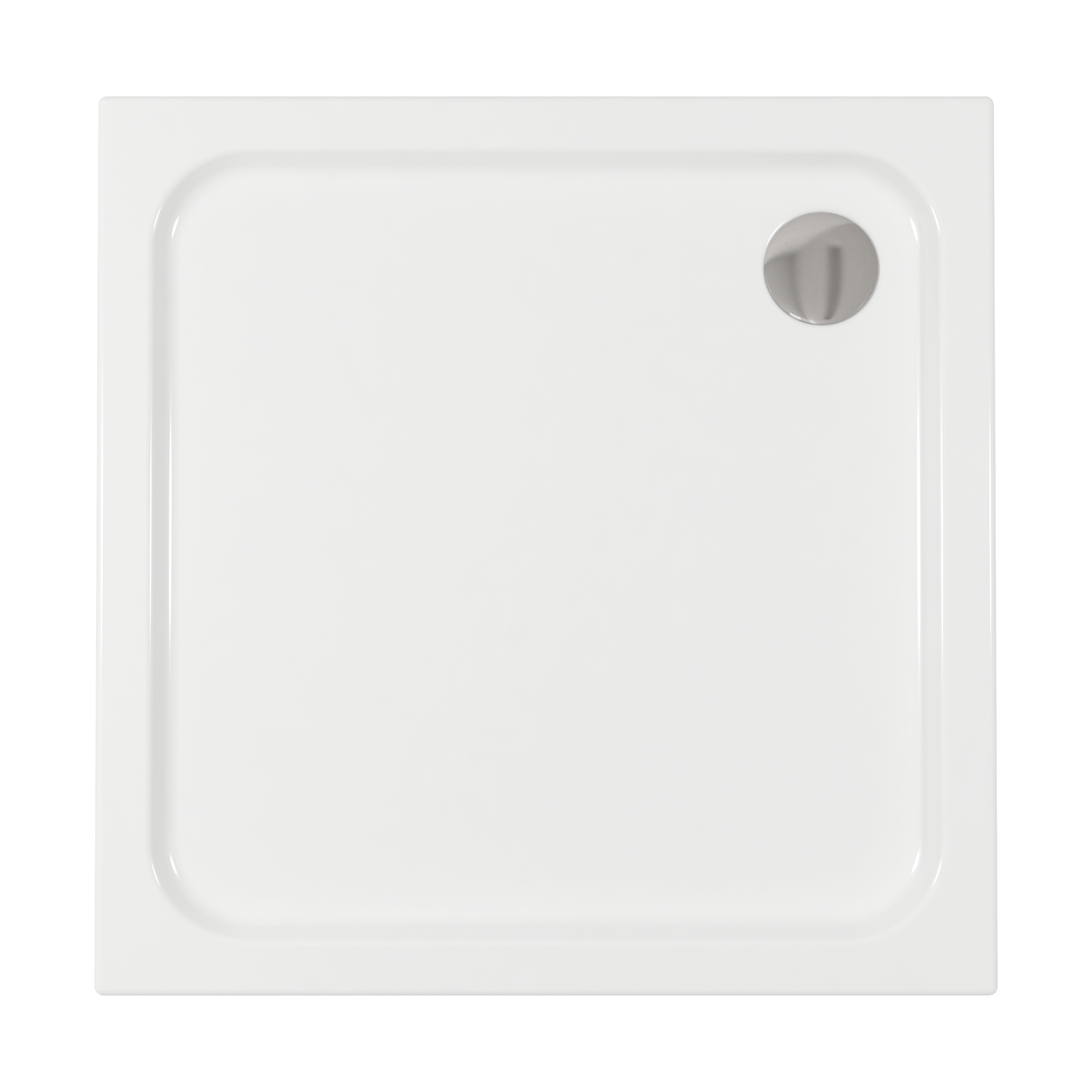 Shower tray, square - acrylic, including waste cover. Sanitary ware manufacturers. Sanitary ware suppliers . Sanitary ware wholesale  Oem