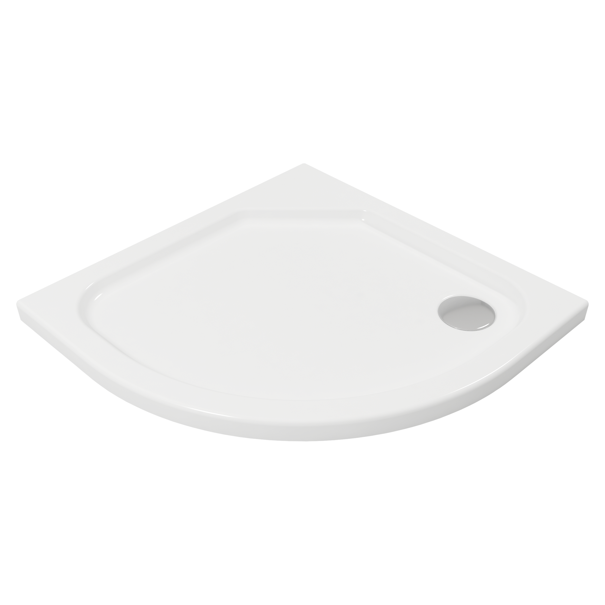 Shower tray, corner - acrylic including waste cover. Sanitary ware manufacturers. Sanitary ware suppliers . Sanitary ware wholesale  Oem