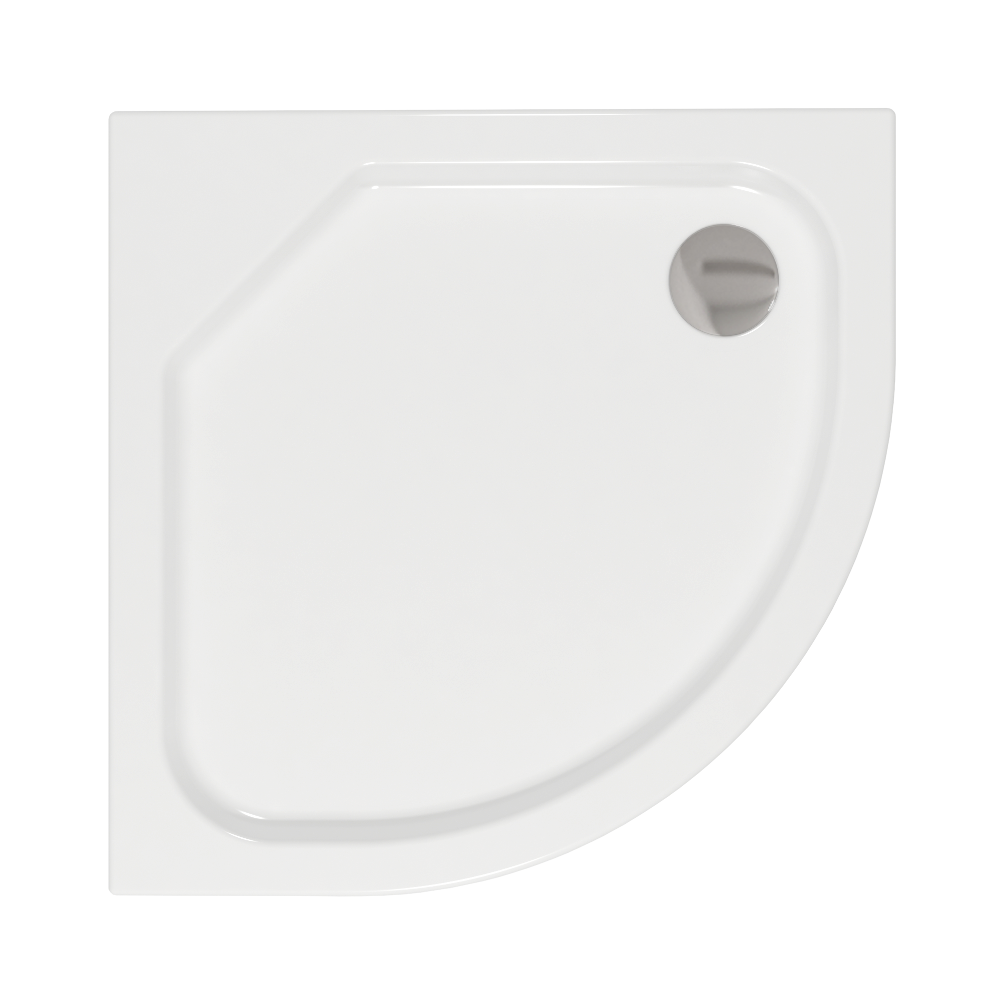 Shower tray, corner - acrylic including waste cover. Sanitary ware manufacturers. Sanitary ware suppliers . Sanitary ware wholesale  Oem