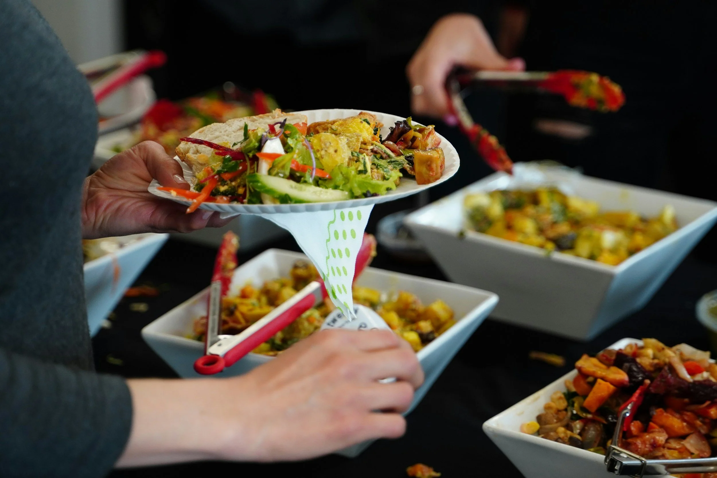 Poke bowl catering setup for a corporate event in Nottinghamshire