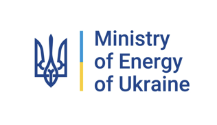 Logo of the Ministry of Energy of Ukraine with a trident symbol on the left and text on the right.