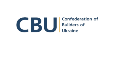 Logo of the Confederation of Builders of Ukraine (CBU) with the organization's name