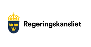 Swedish government logo with a crown above a shield and the text Regeringskansliet