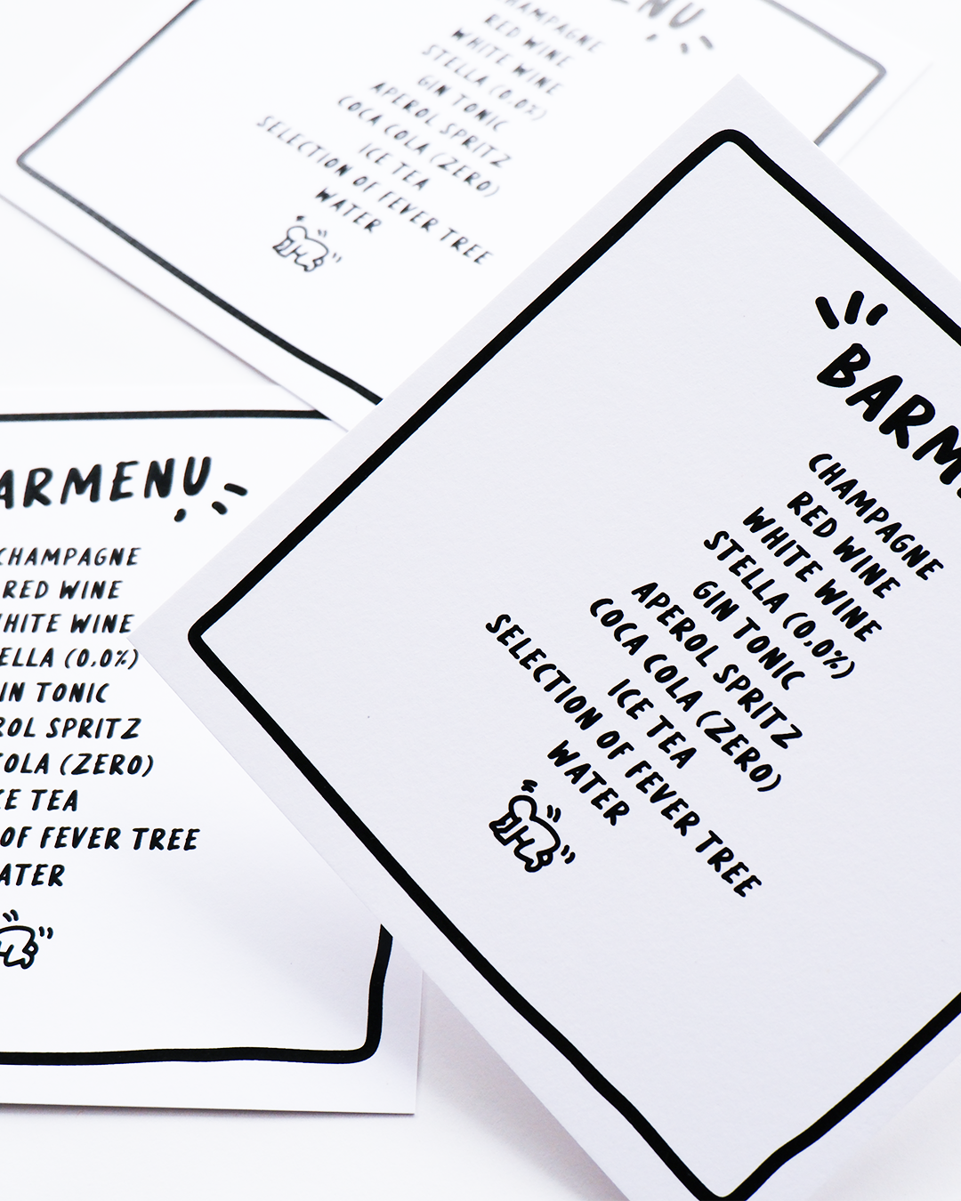 Illustrated birthday invitation inspired by Keith Haring style for 50th birthday celebration