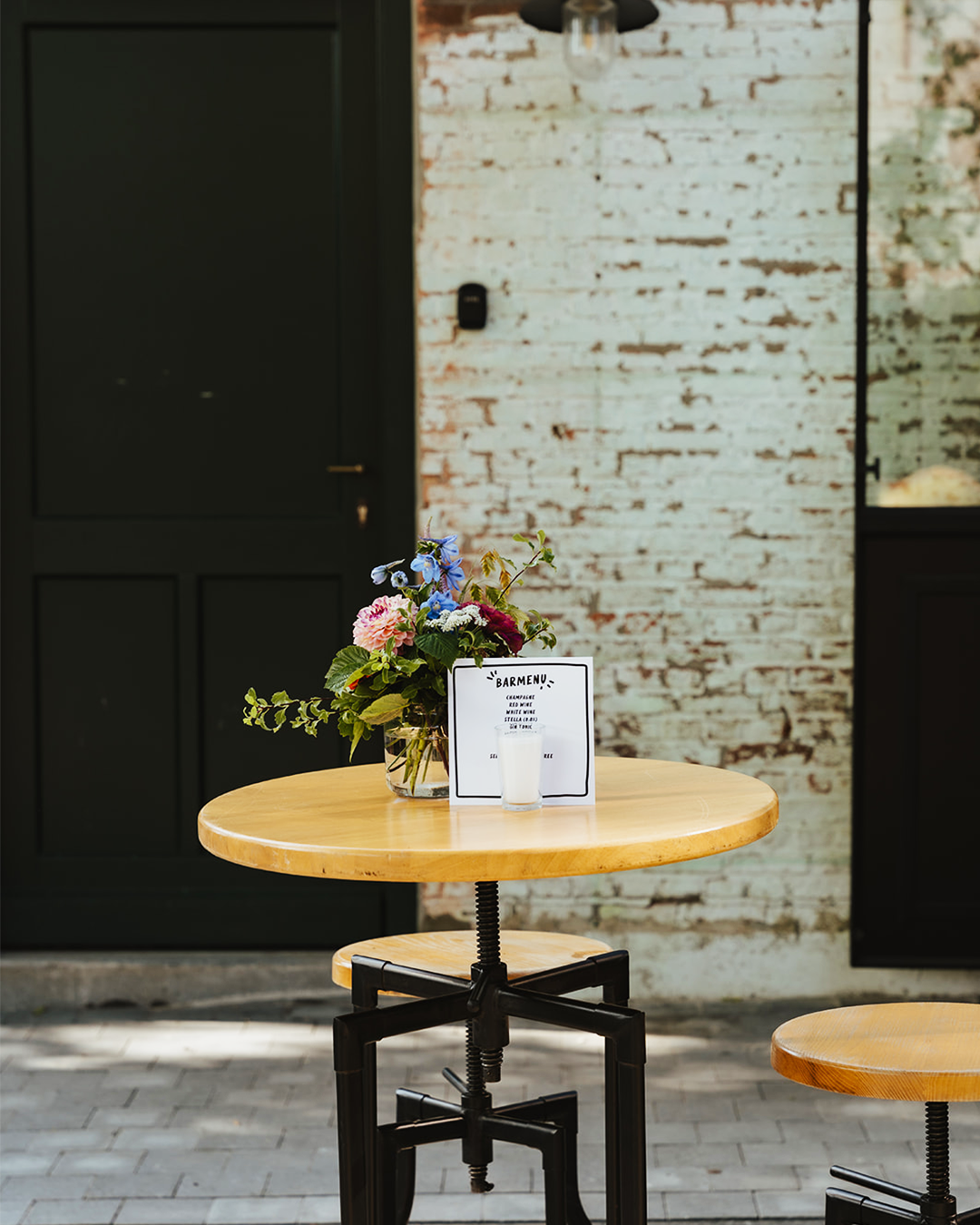 Illustrated birthday invitation inspired by Keith Haring style for 50th birthday celebration