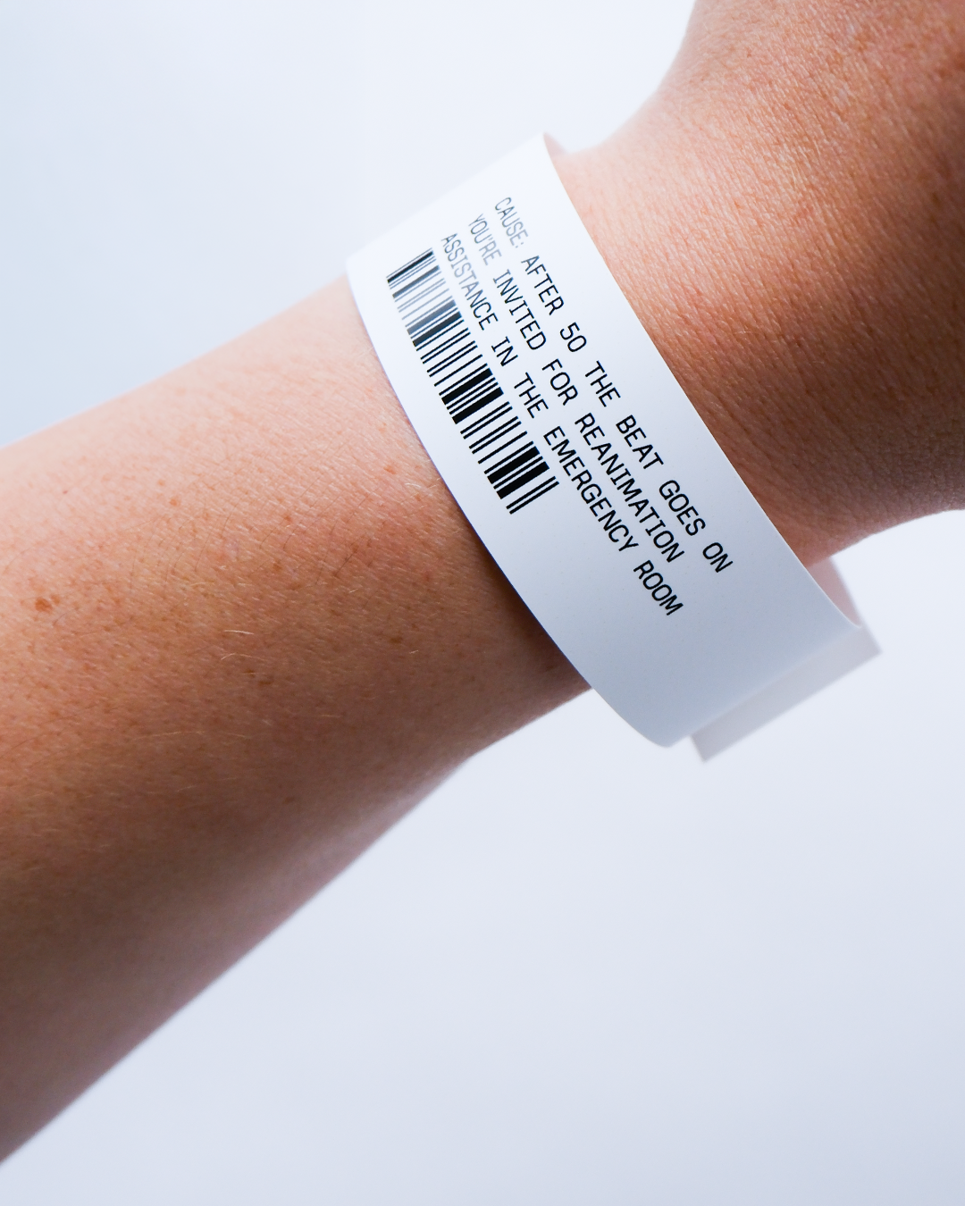 Concept birthday invitation inspired by hospital emergency room with hidden ECG message