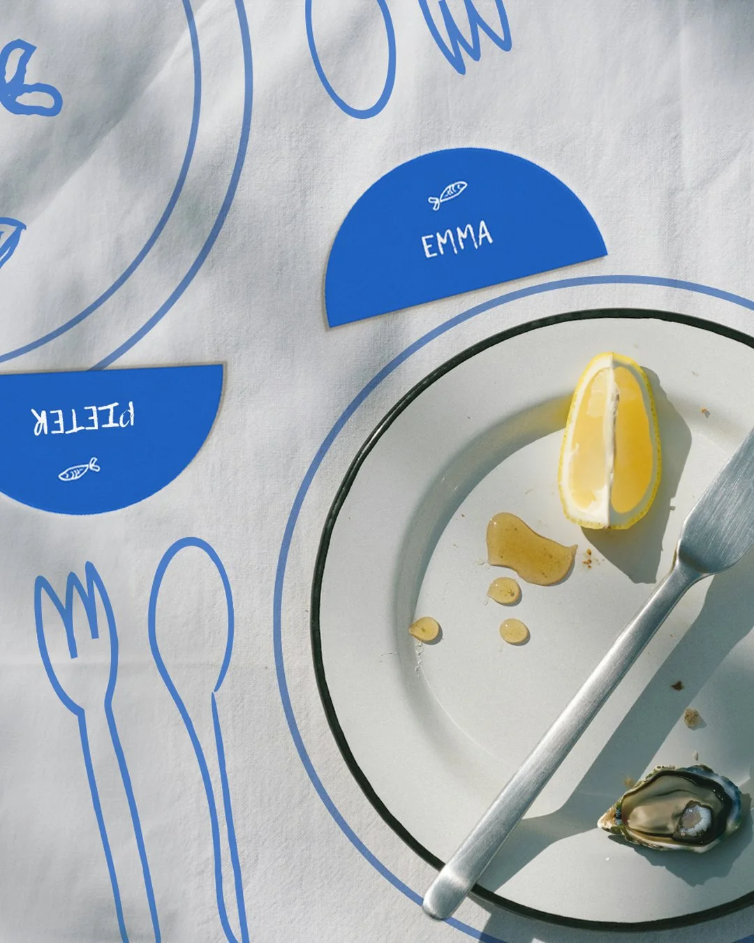 Colourful wedding invitation with Italian-inspired illustrations and Mediterranean styling.