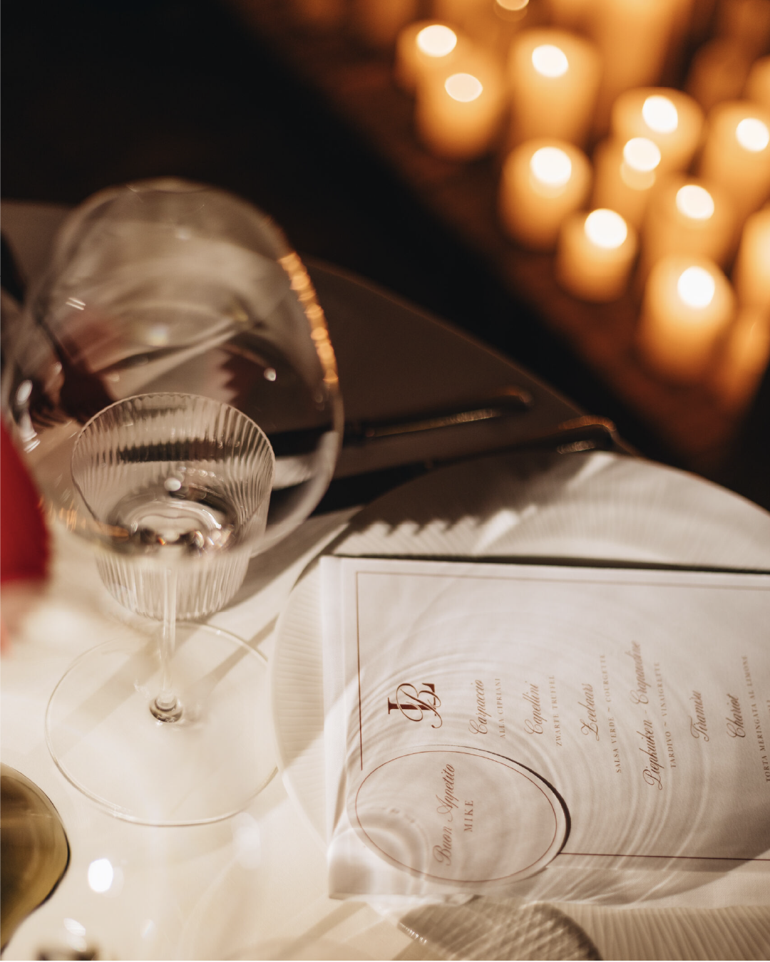 Italian-inspired 60th birthday stationery with digital invitation, menu and name cards in classic trattoria style