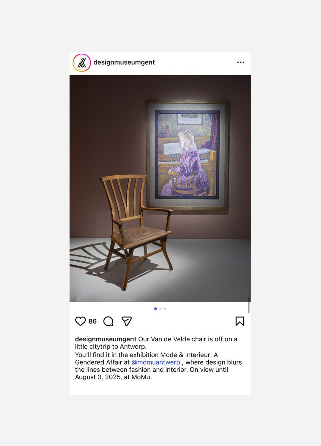 Social media and communication visuals created for Design Museum Gent, highlighting collection objects and ongoing exhibitions