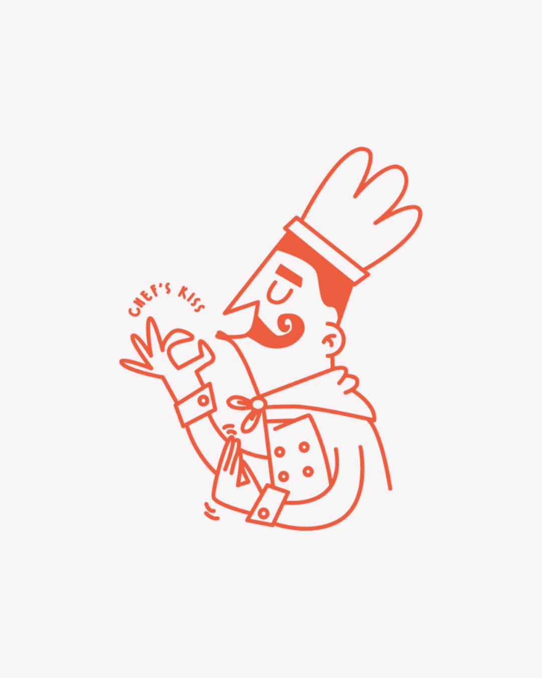 Impasto branding with hand-drawn nonna illustrations, expressive typography and subtle chef’s kiss details.