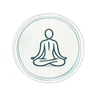 Meditation icon representing meditation and mindfulness practice.
