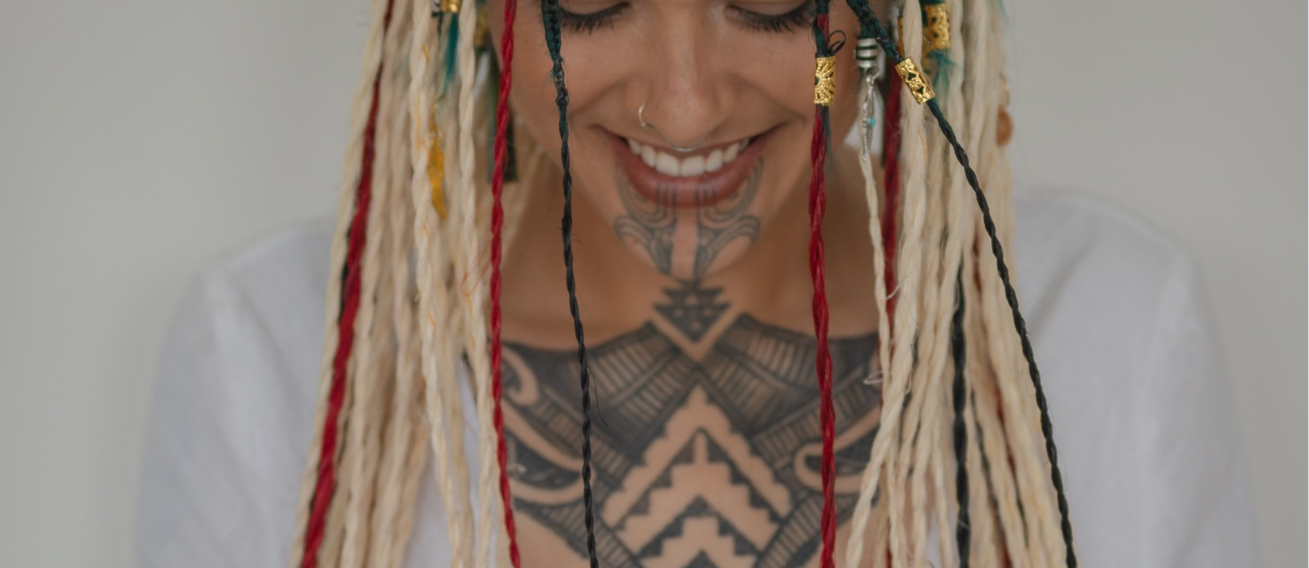 Miro Locs hair design made from muka harakeke fibre Aotearoa New Zealand