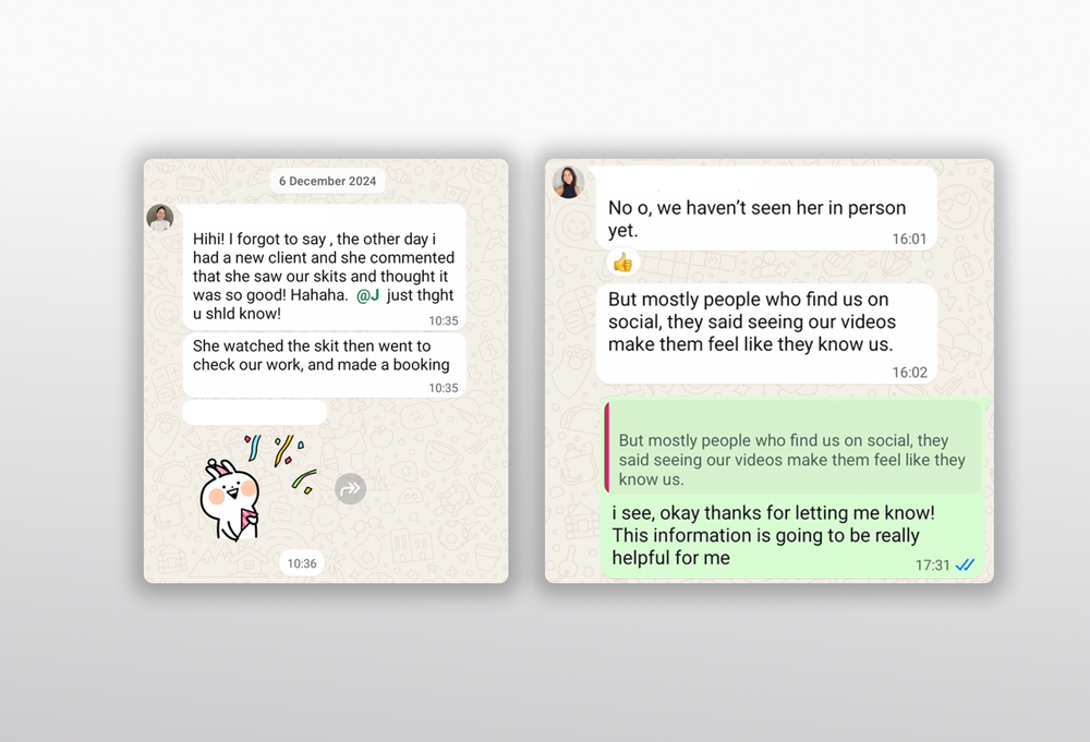 Client testimonial