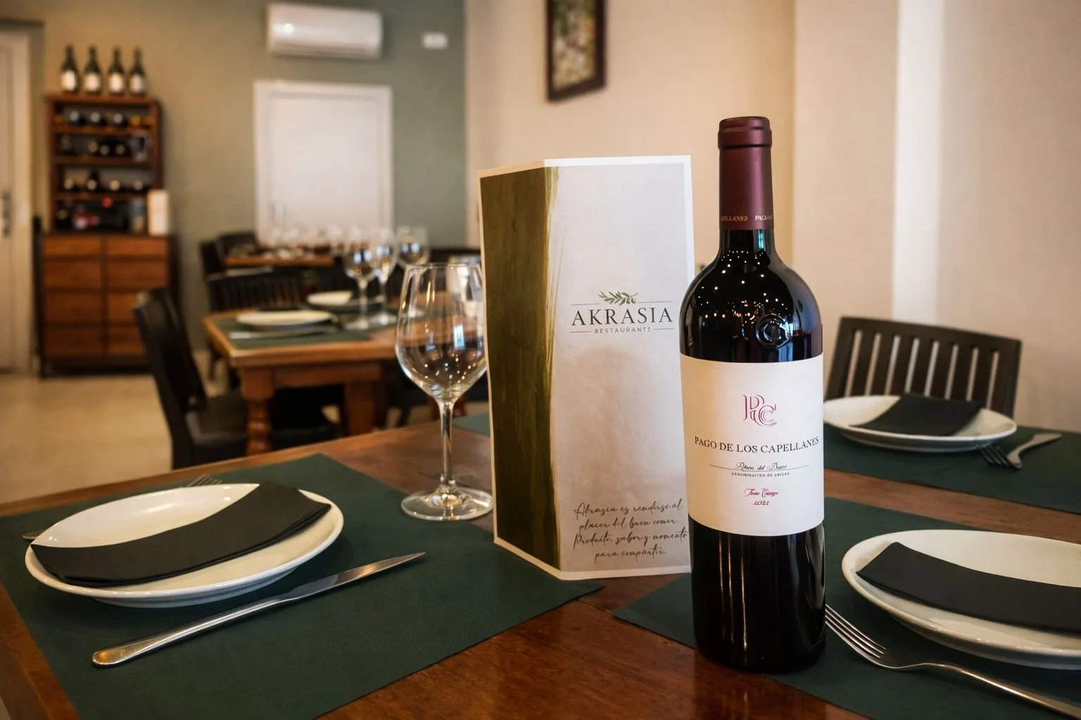 Carta de Vinos especiales Akrasia Restaurante Benicassim