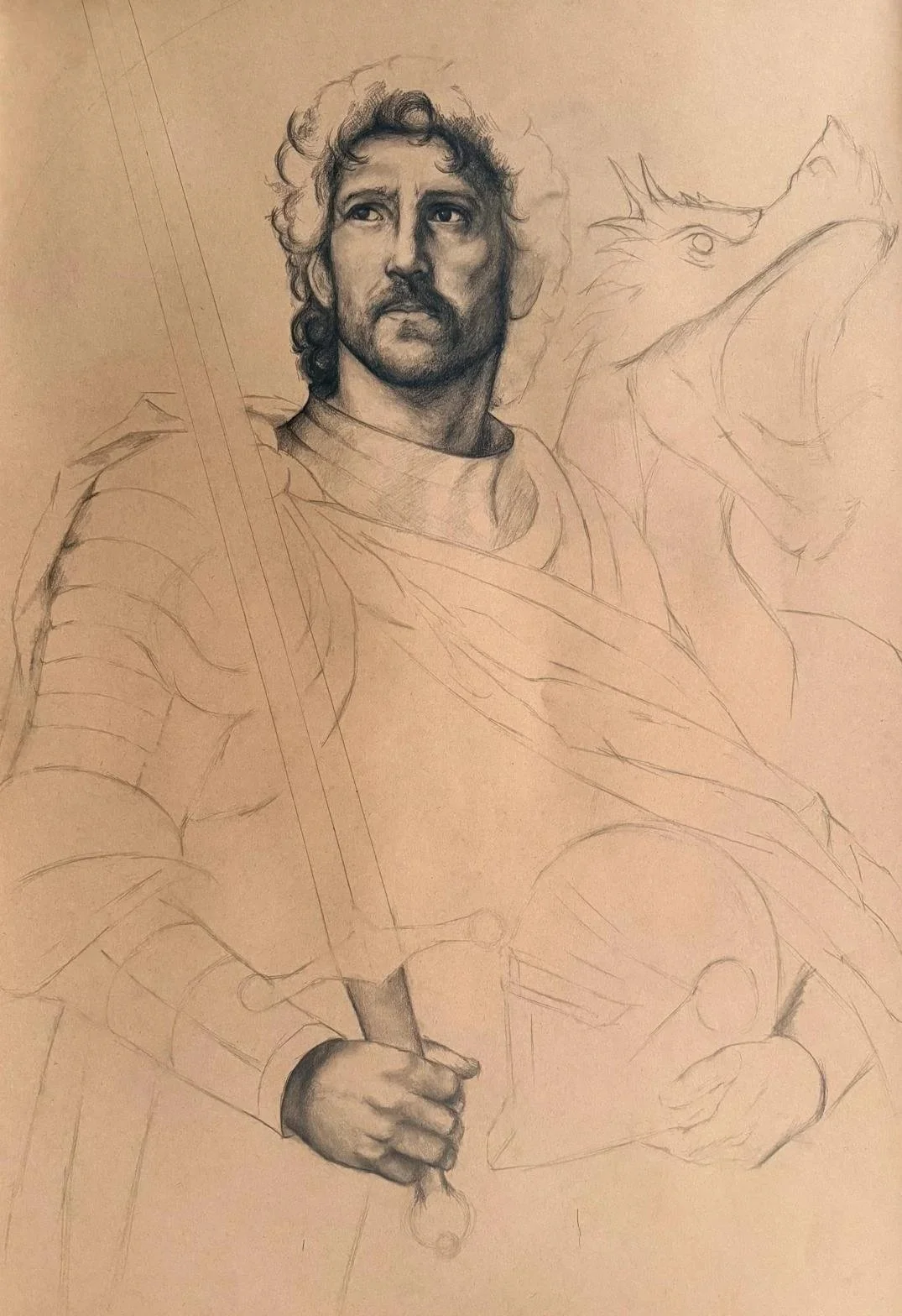100 x 70cm | Graphite on Tonal Paper | 2025