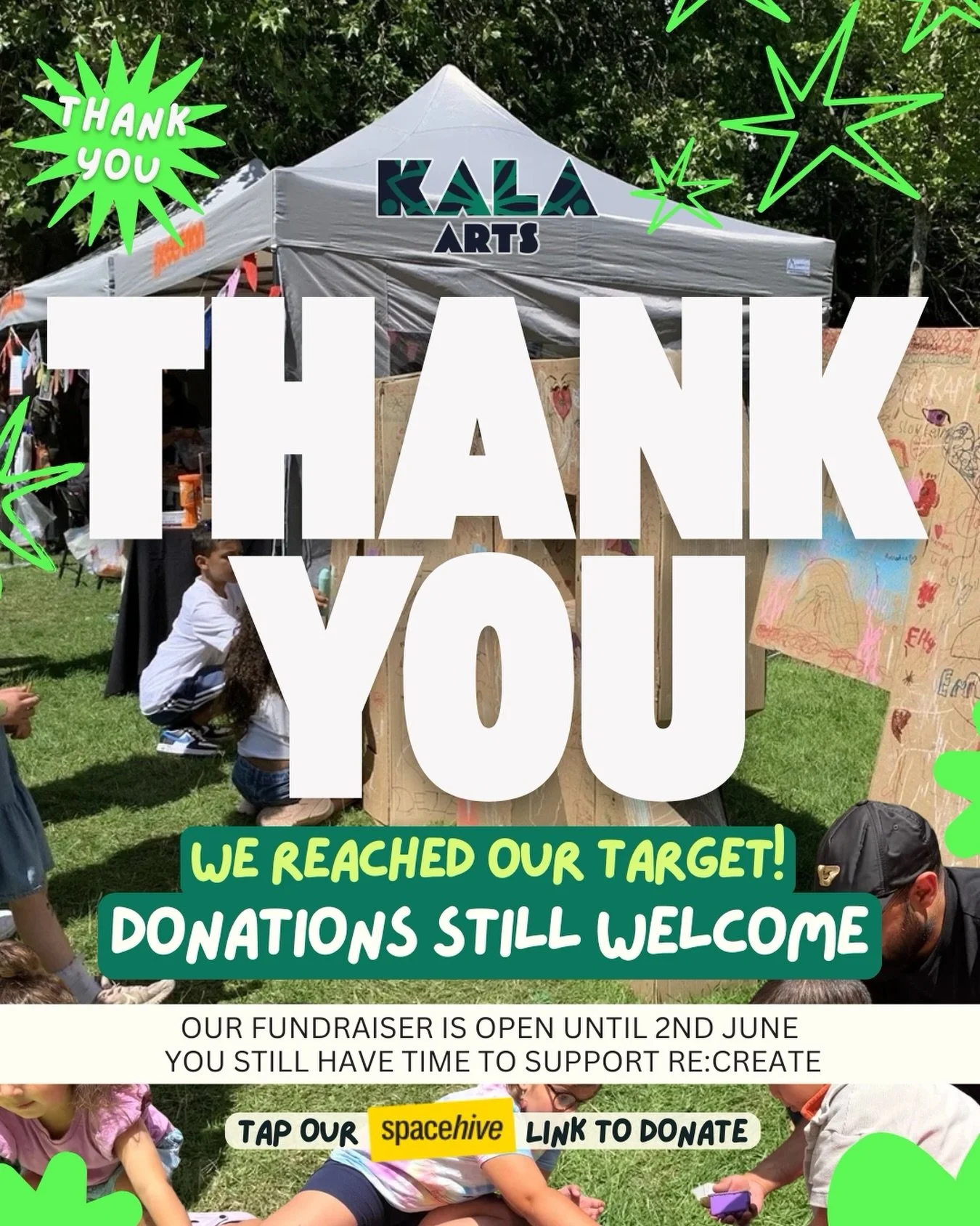 WE HIT OUR TARGET 🎉

Thank you so much to everyone who donated and have supported RE:CREATE so far, we&rsquo;re incredibly grateful.

We&rsquo;re still welcoming donations as every extra contribution helps us do even more.

Thank you for believing i