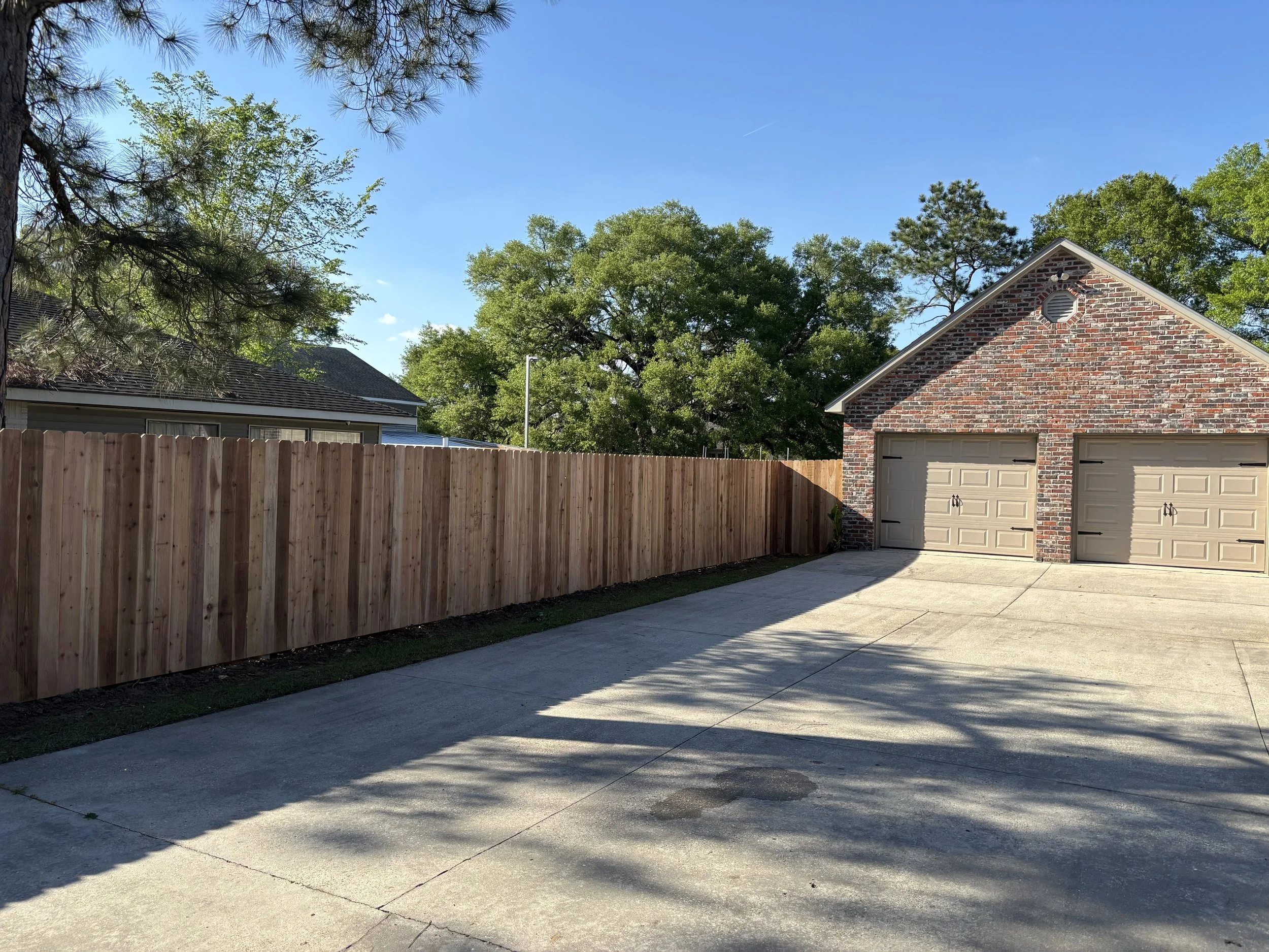 6ft cedar installed in Prairieville