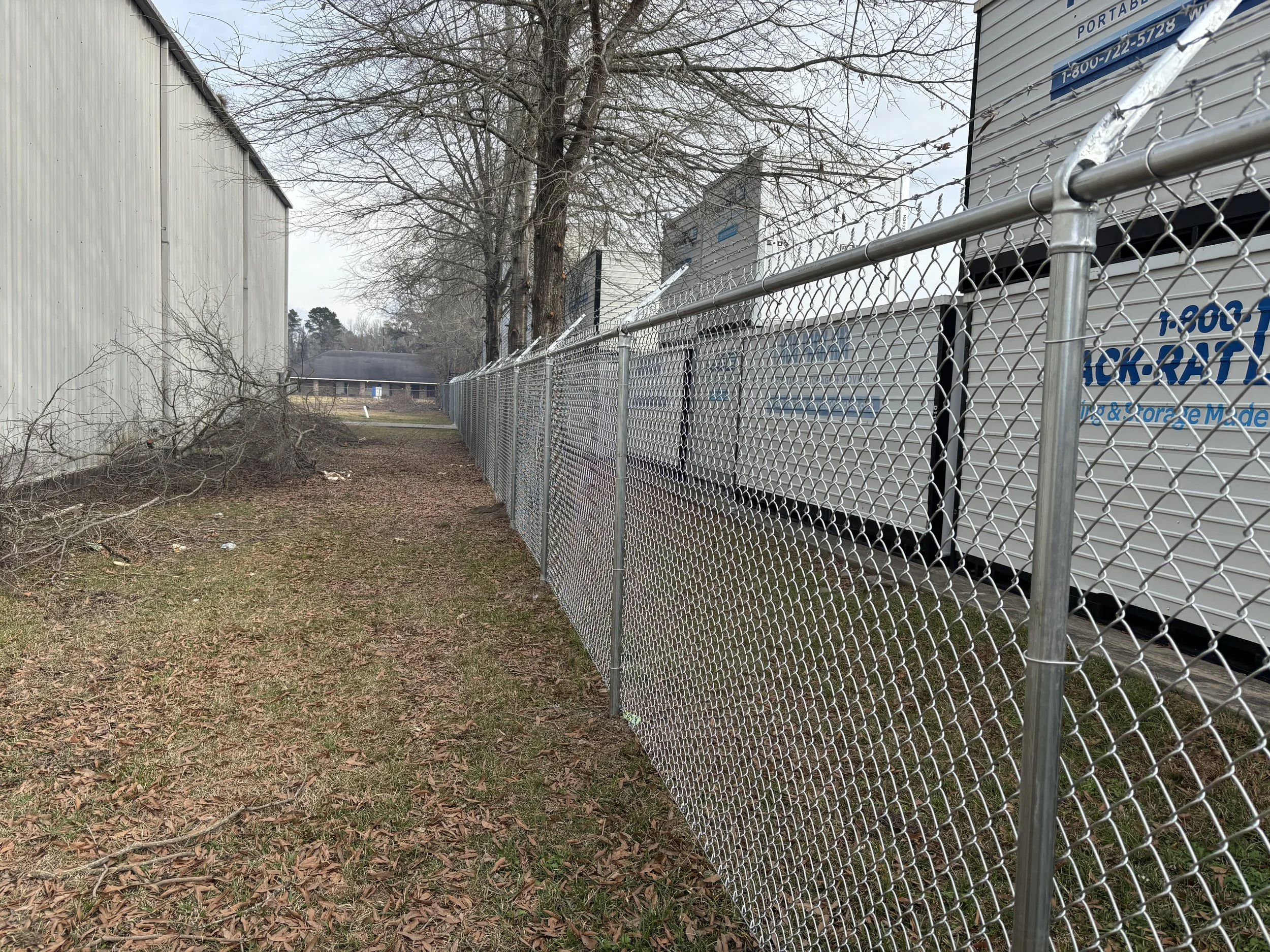 6ft commercial  chain-link fence installed in Baton Rouge