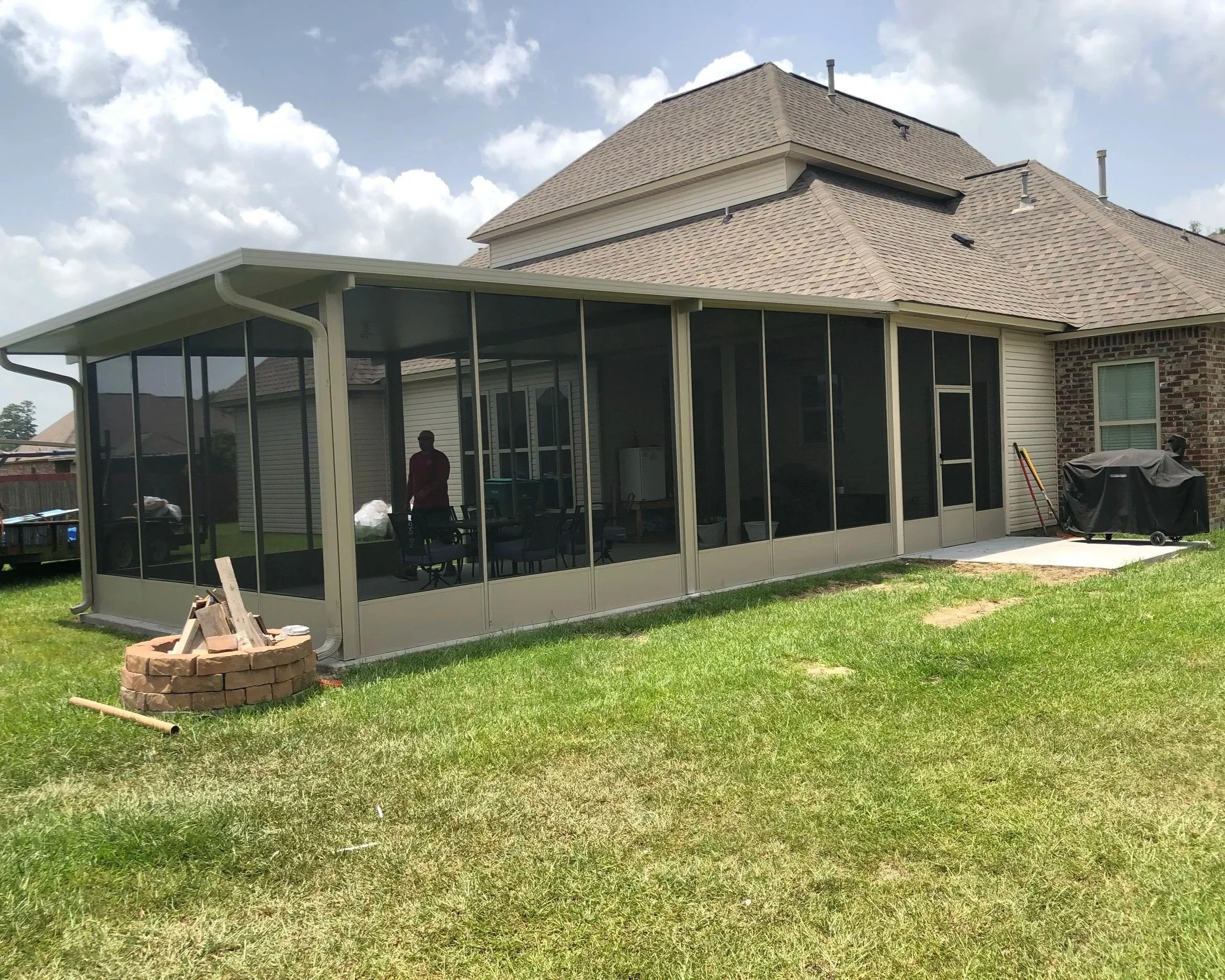 Patio cover and screen room installation Denham Springs