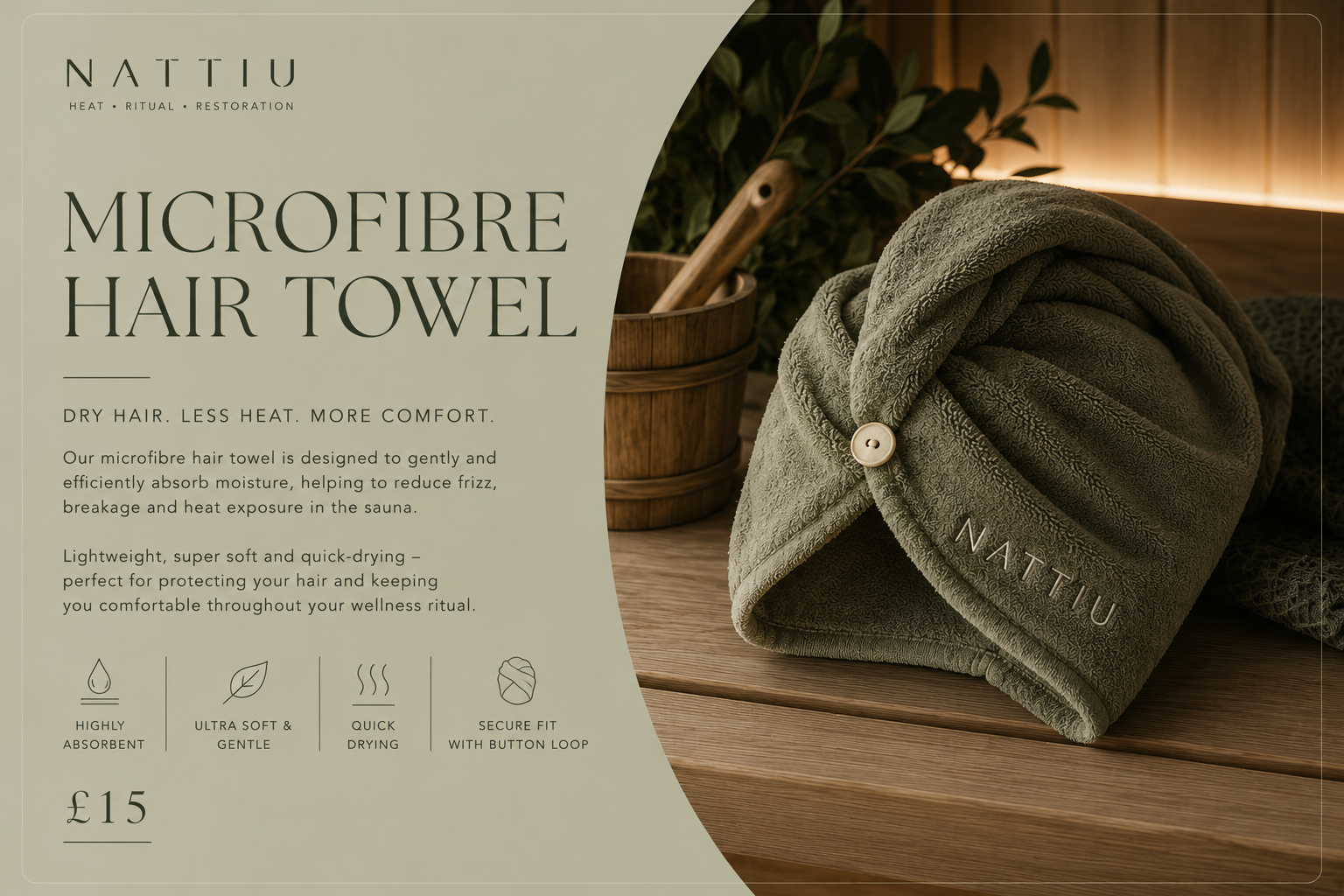 Microfibre Hair Towel *available from 07/07/2026