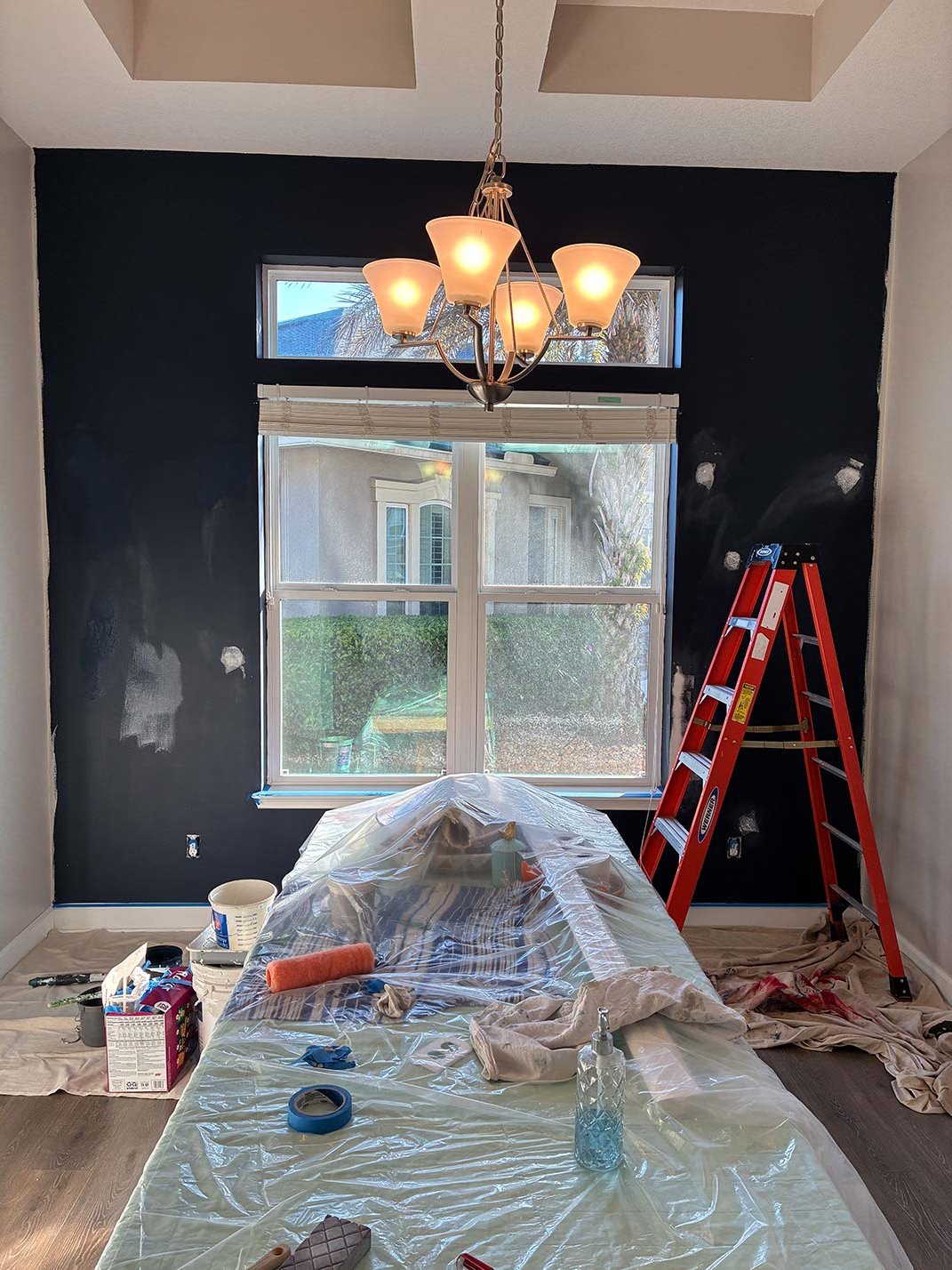 Perfect patchwork on a beautiful dining room painted in Fernandina Beach Florida by Nice Dreams Interior Painting.