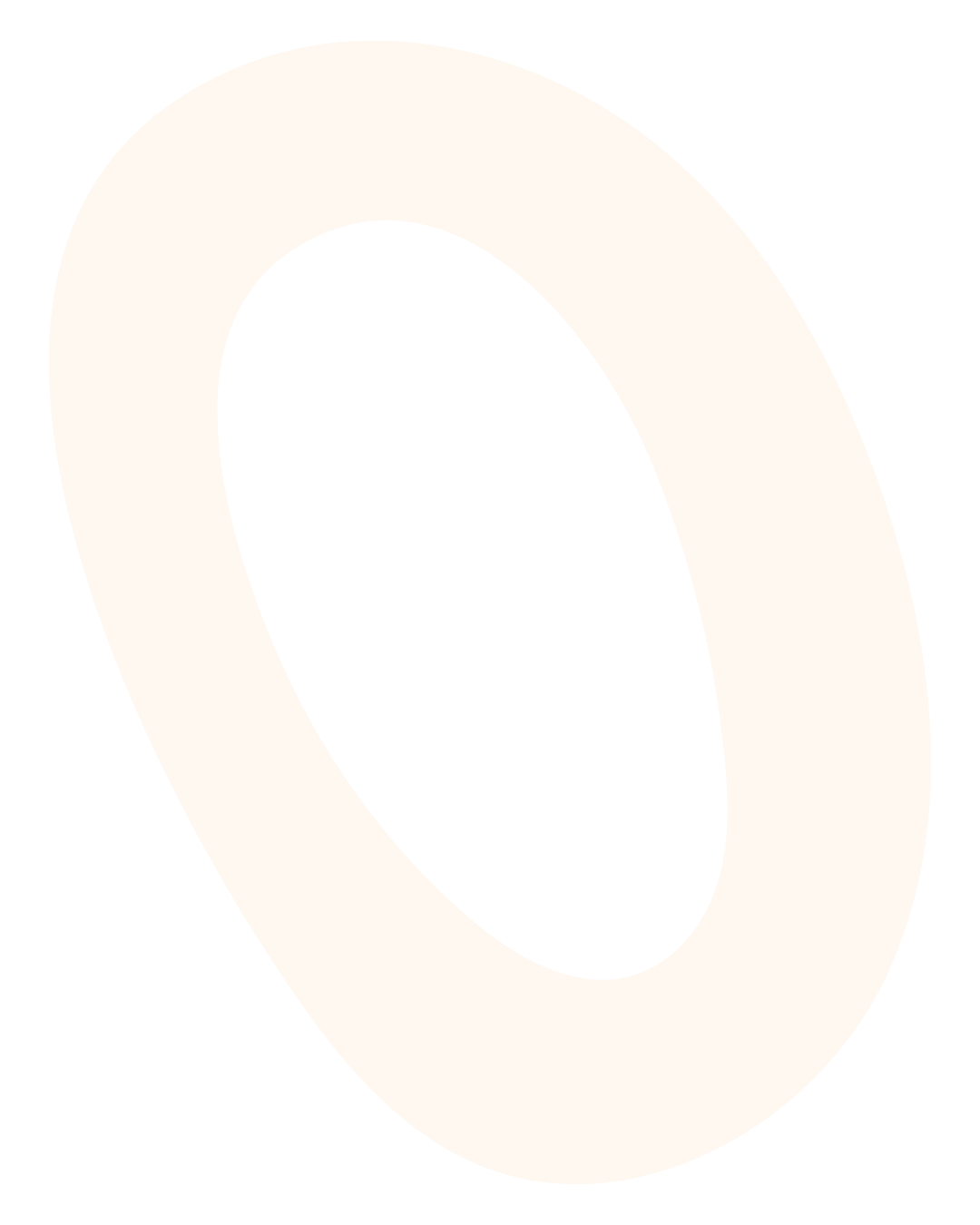 An abstract black and white design featuring a large oval shape with a black center and a white outer ring.