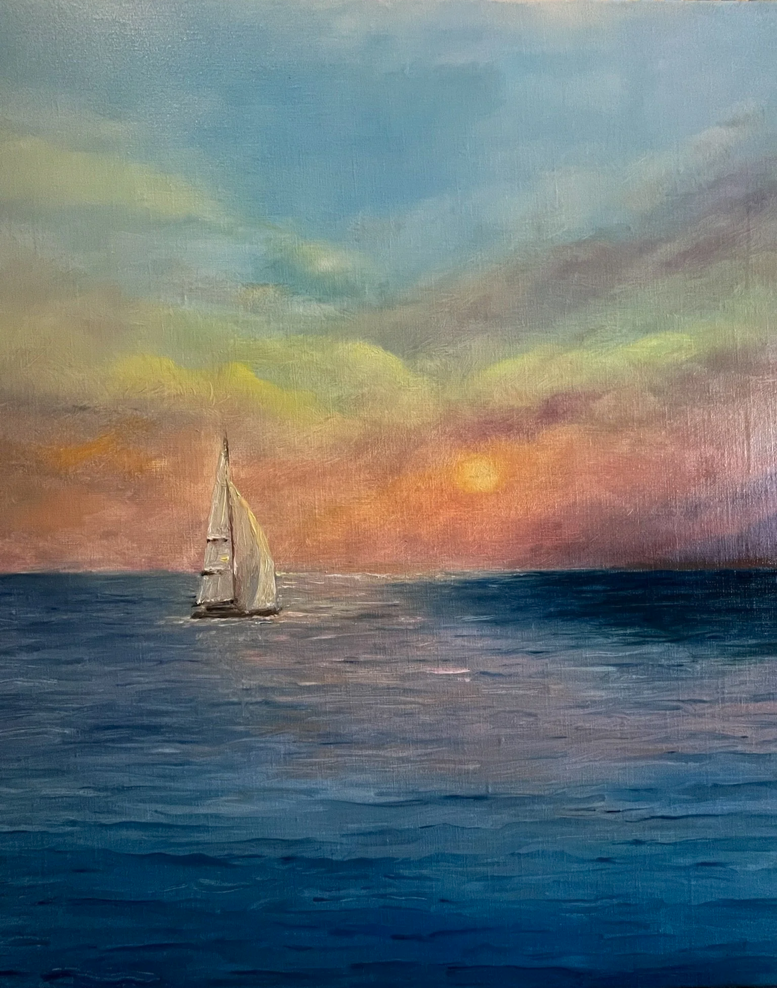 Sunset Over The Sea | 55x46