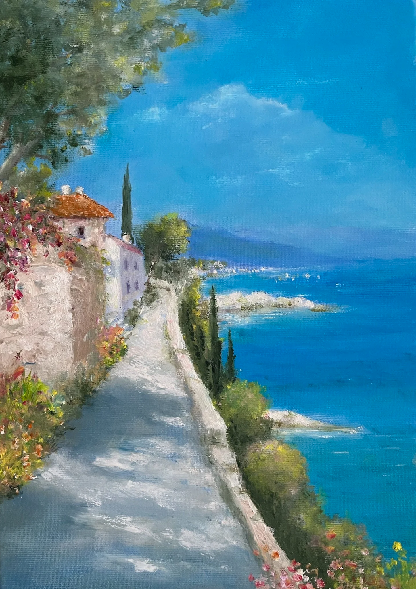 Sunny Road By The Sea | 35x27