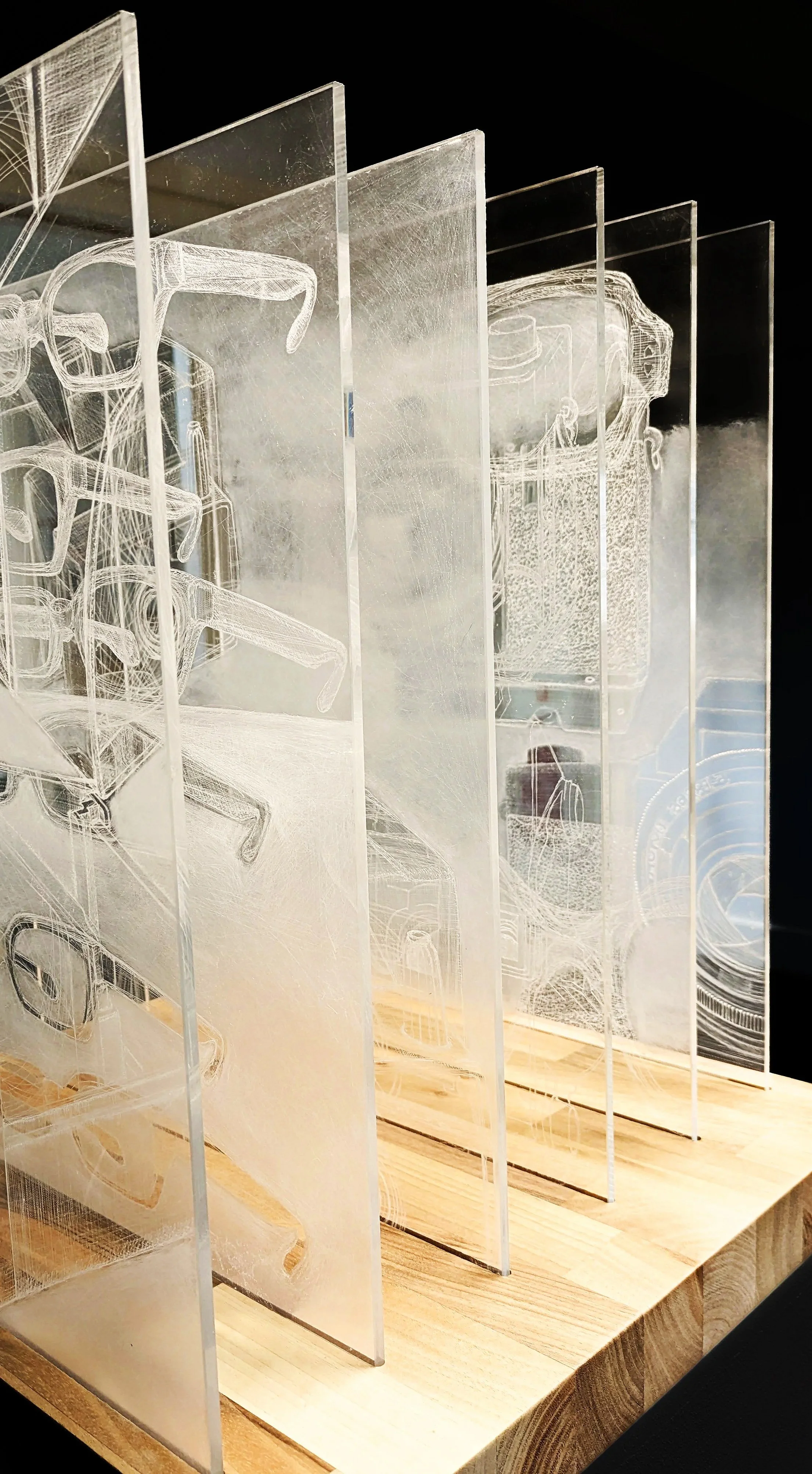 R Godbole 2024 Prohibeo Hominis: Engraved Perspex
