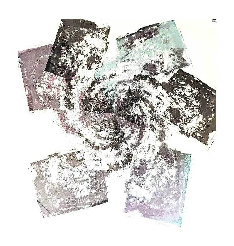 Spiral Nebula Screenprint 3 colour 1000x1000mm 