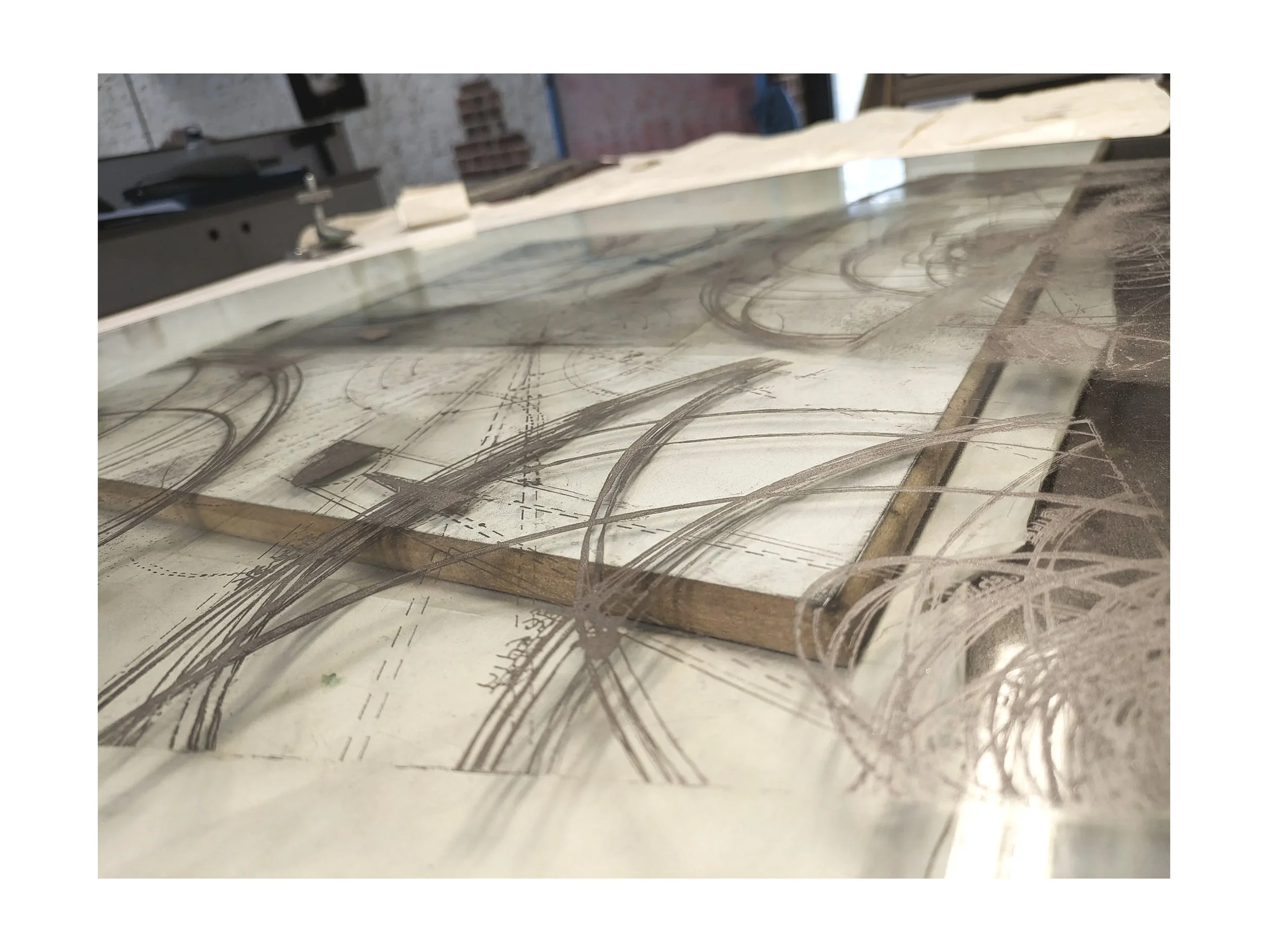 Screenprint on Glass Work in Progress