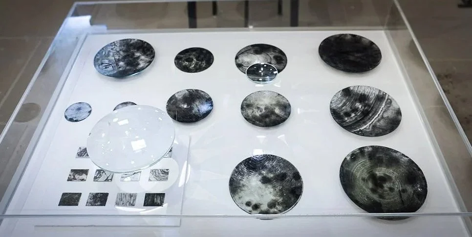 'Archive Lens Aberations' 80 x 60cm. Things Reappear Vitrine Installation View 