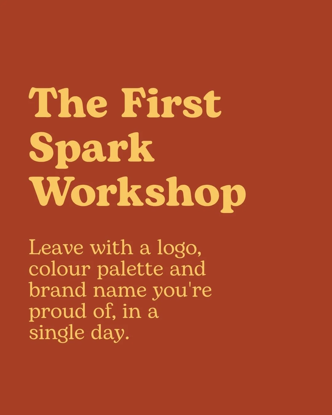 The First Spark Workshop