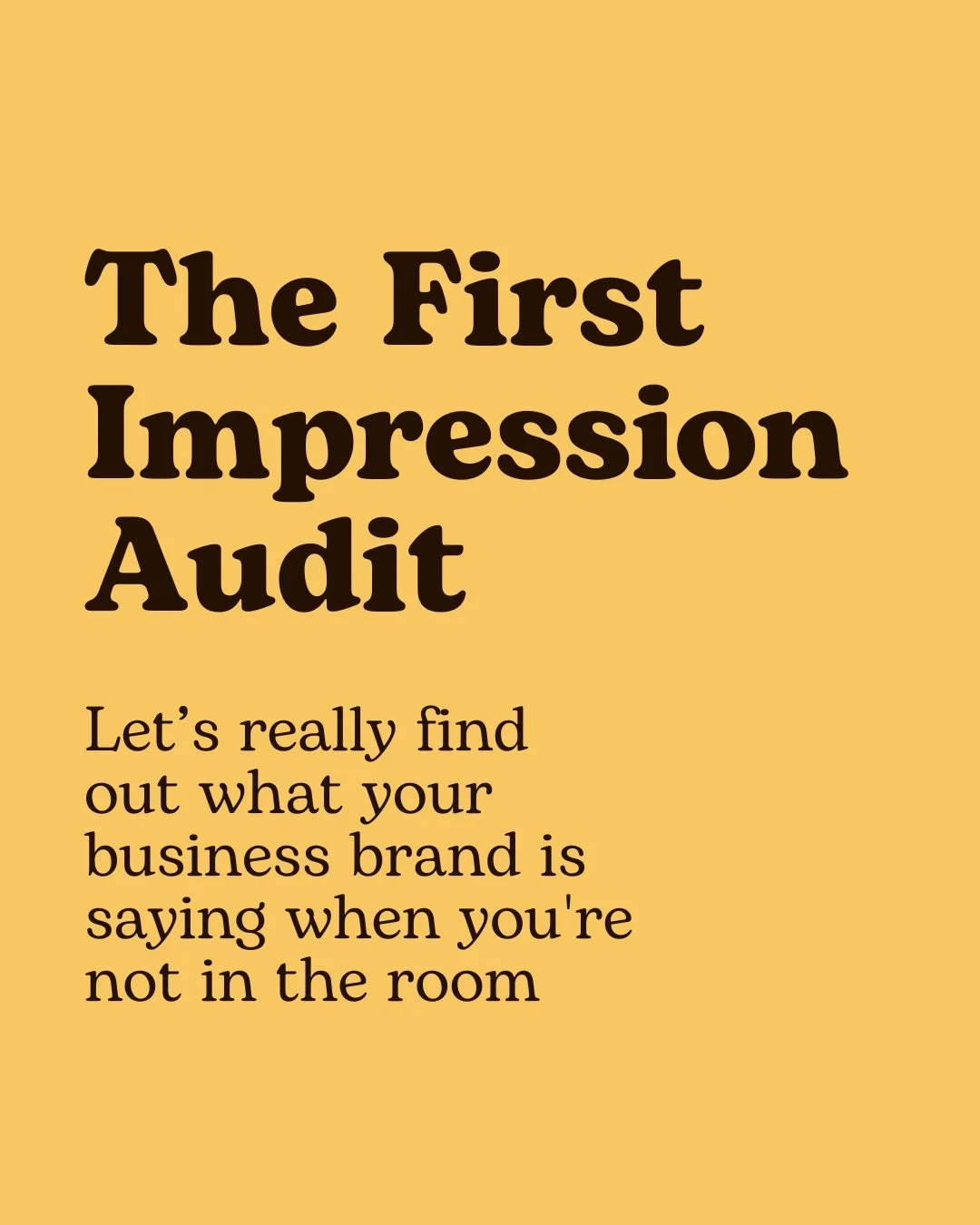 The First Impression Audit