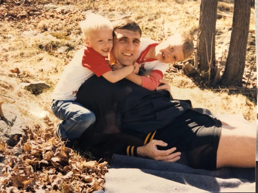 Mark Hertling with his sons. West Point.