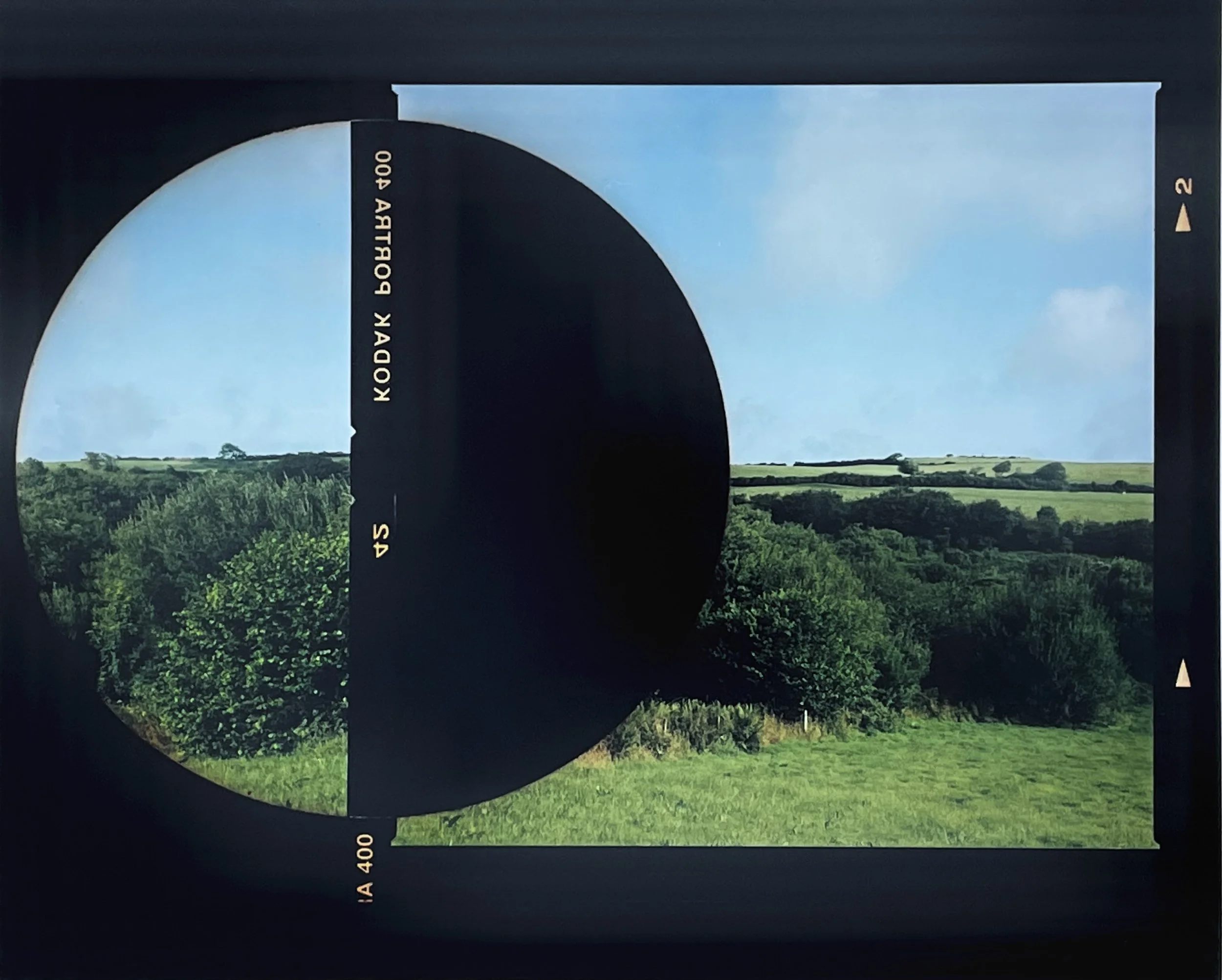 ‘The Opposite of Symmetry’, colour photograph from cut and rearranged negative, 28 x 23 cm, 2024