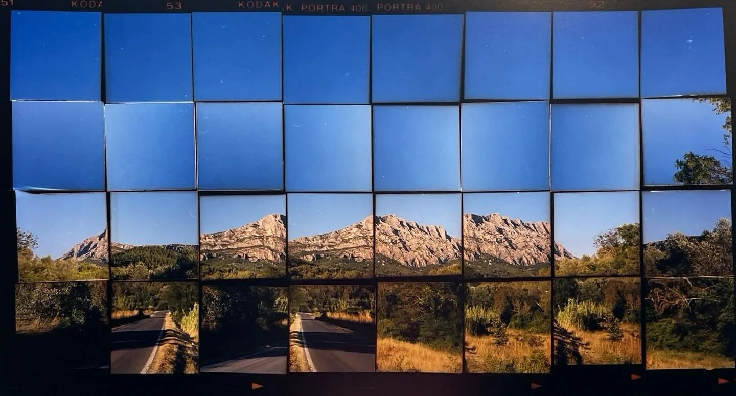 &ldquo;Shuffle, homage &agrave; C&eacute;zanne&rdquo;, colour photograph from two cut and rearranged negatives, 80 x 160 cm, 2026

#montagnesaintevictoire 
#cezanne
#mediumformatphotography