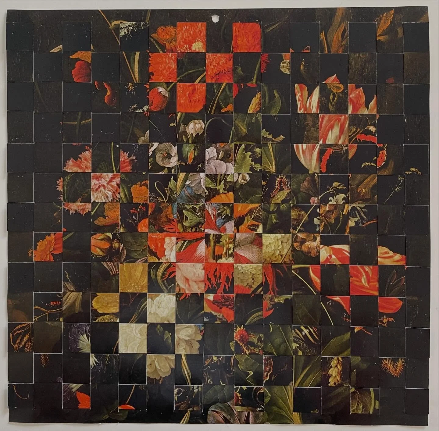 &ldquo;Twelve Months of the Year&rdquo;, 48 x 48cm, woven calendar pages, 2023

As series about #time #17centurydutchstilllives #flowers #calendars  and how we consume historical paintings. 

A couple from this series are currently on display in the 