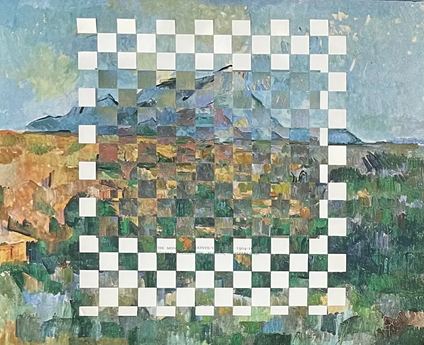 &ldquo;Shuffle, (after C&eacute;zanne), woven album pages, 31 x 25 cm, 2024

#cezanne #montagnesaintevictoire
#wovenimages