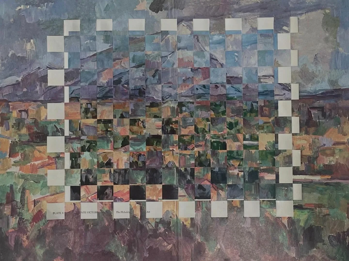 &ldquo;Shuffle, (after C&eacute;zanne), woven album pages, 53 x 36 cm, 2024

#cezanne #montagnesaintevictoire
#wovenimages