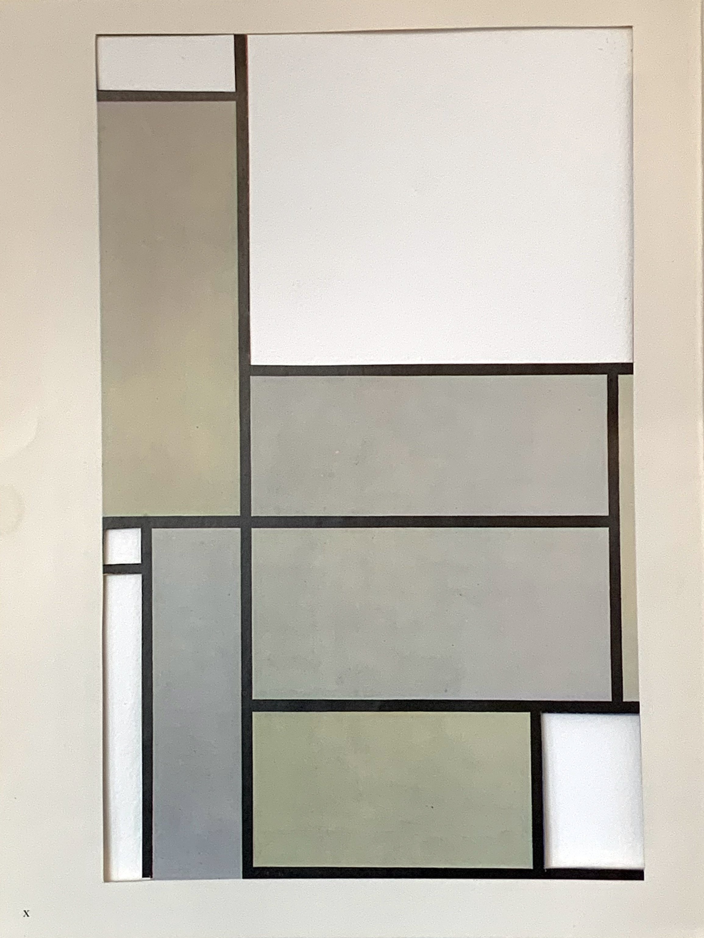 'Absence (after Mondrian)’, cut album page, 26 x 35 cm, 2019