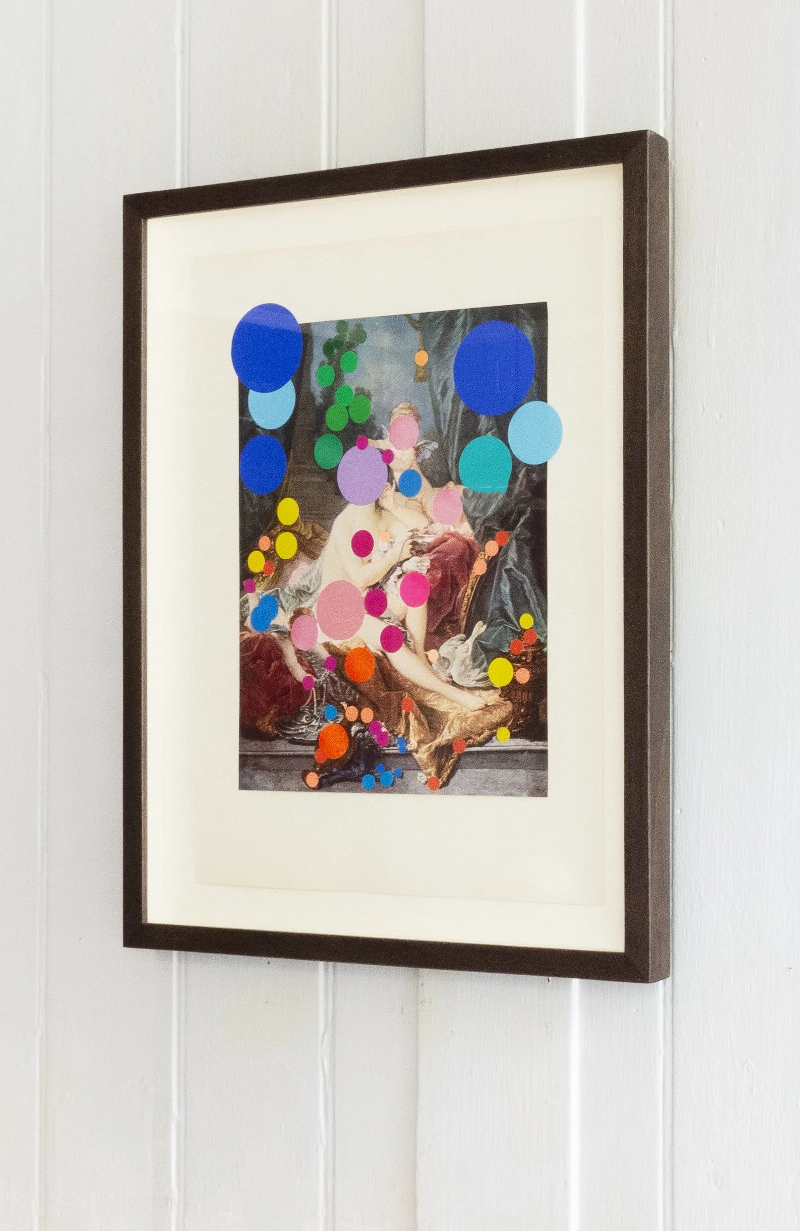 'Masterpiece in Coloured Dots (after Boucher)’, stickers on album page, 26 x 35 cm, 2017