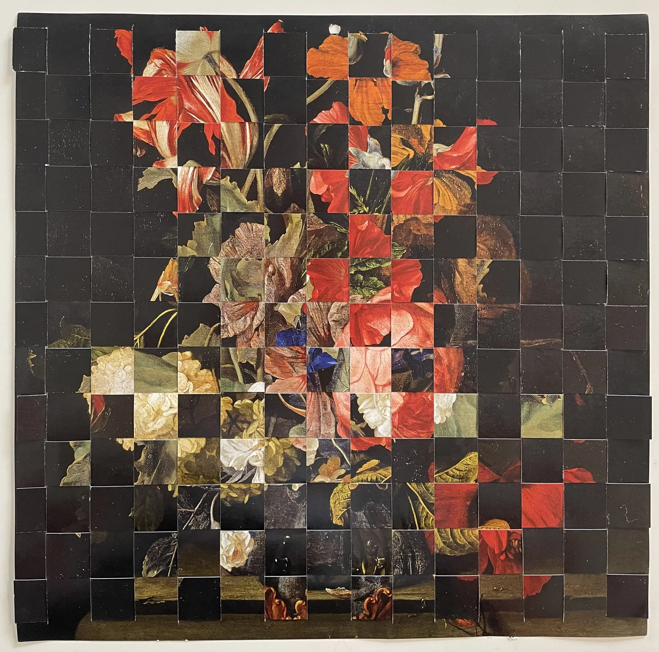 ’Twelve Months of the Year (March/April)’, woven calendar illustrations, 30 x 30 cm, 2023