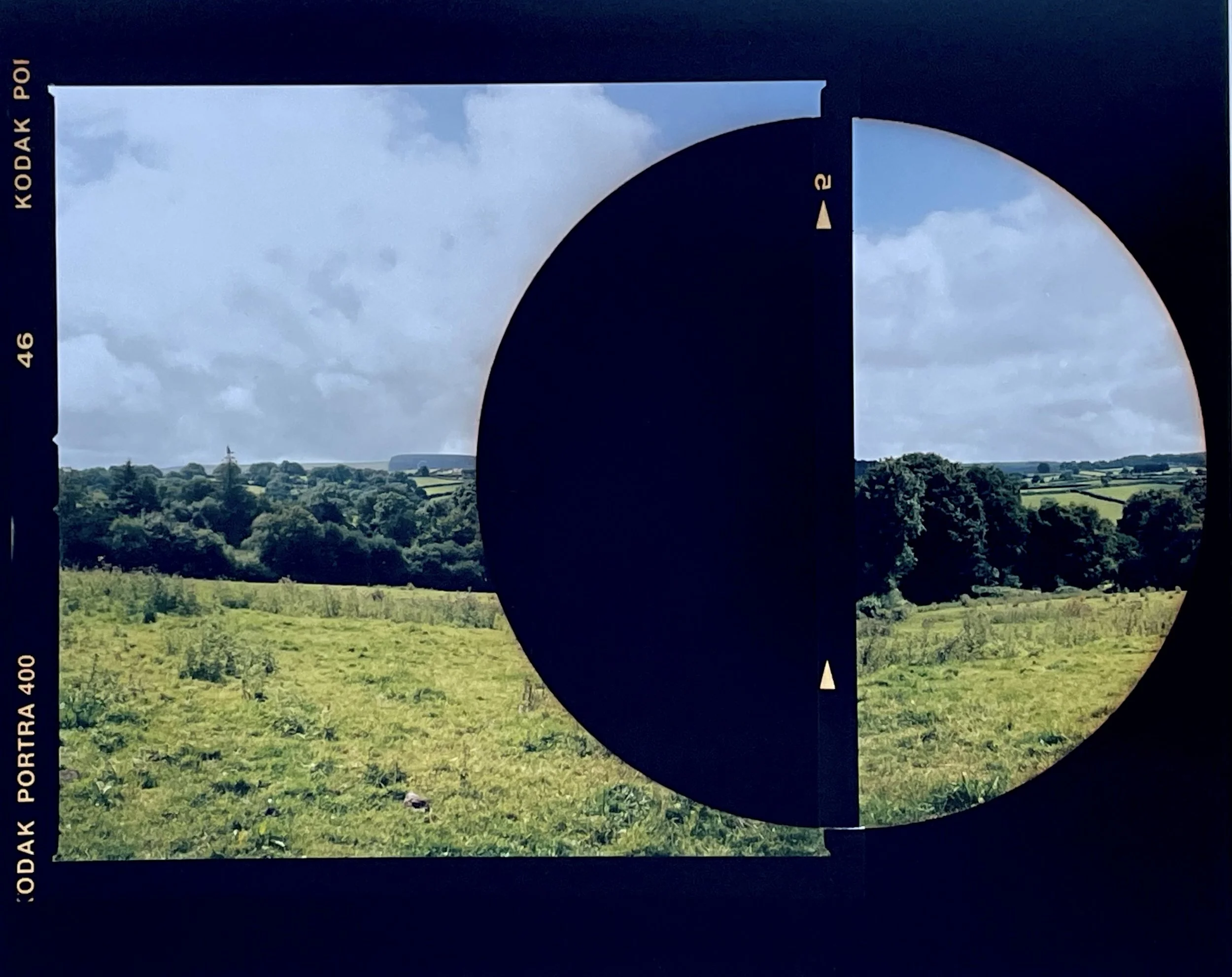 ‘The Opposite of Symmetry’, colour photograph from cut and rearranged negative, 28 x 23 cm, 2024