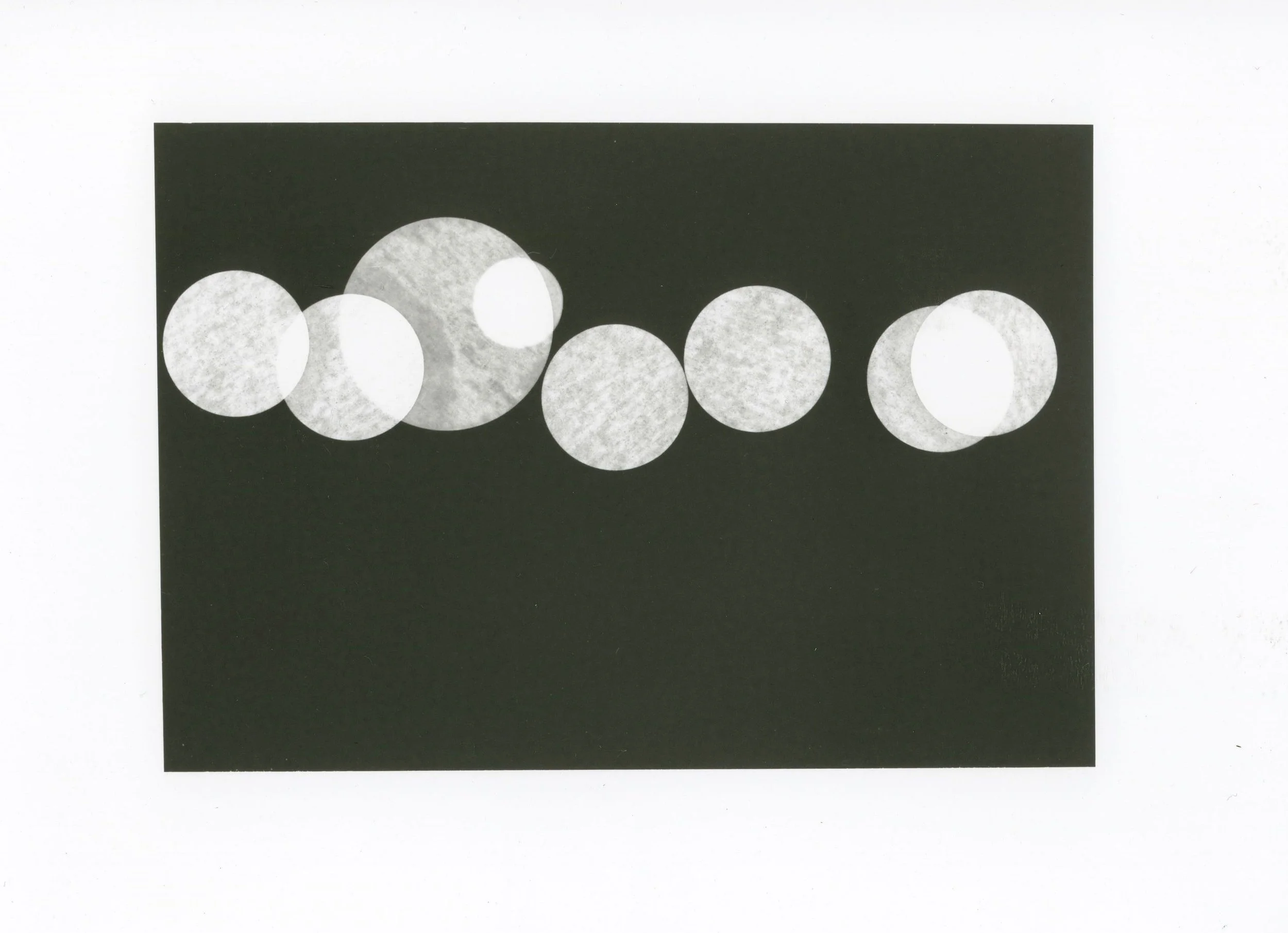 ’Masterpiece in 8 Dots (after Bellini)', black and white photograph from stickered negative, 24 x 15 cm, 2013 