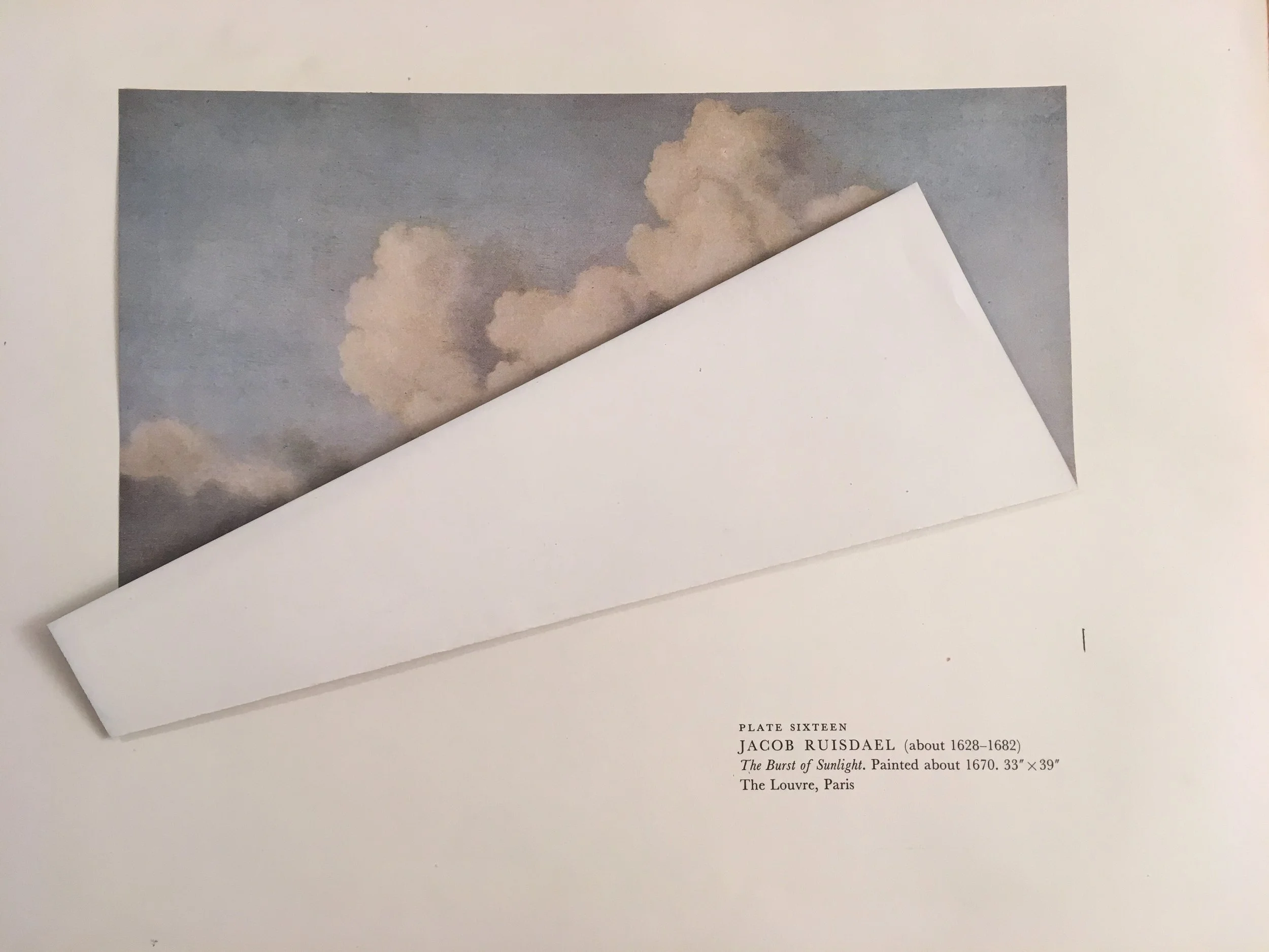 ‘Unseen Plate 16 (after Ruisdael)’, folded album page, 35 x 26 cm, 2017