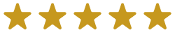 Five gold stars aligned horizontally.