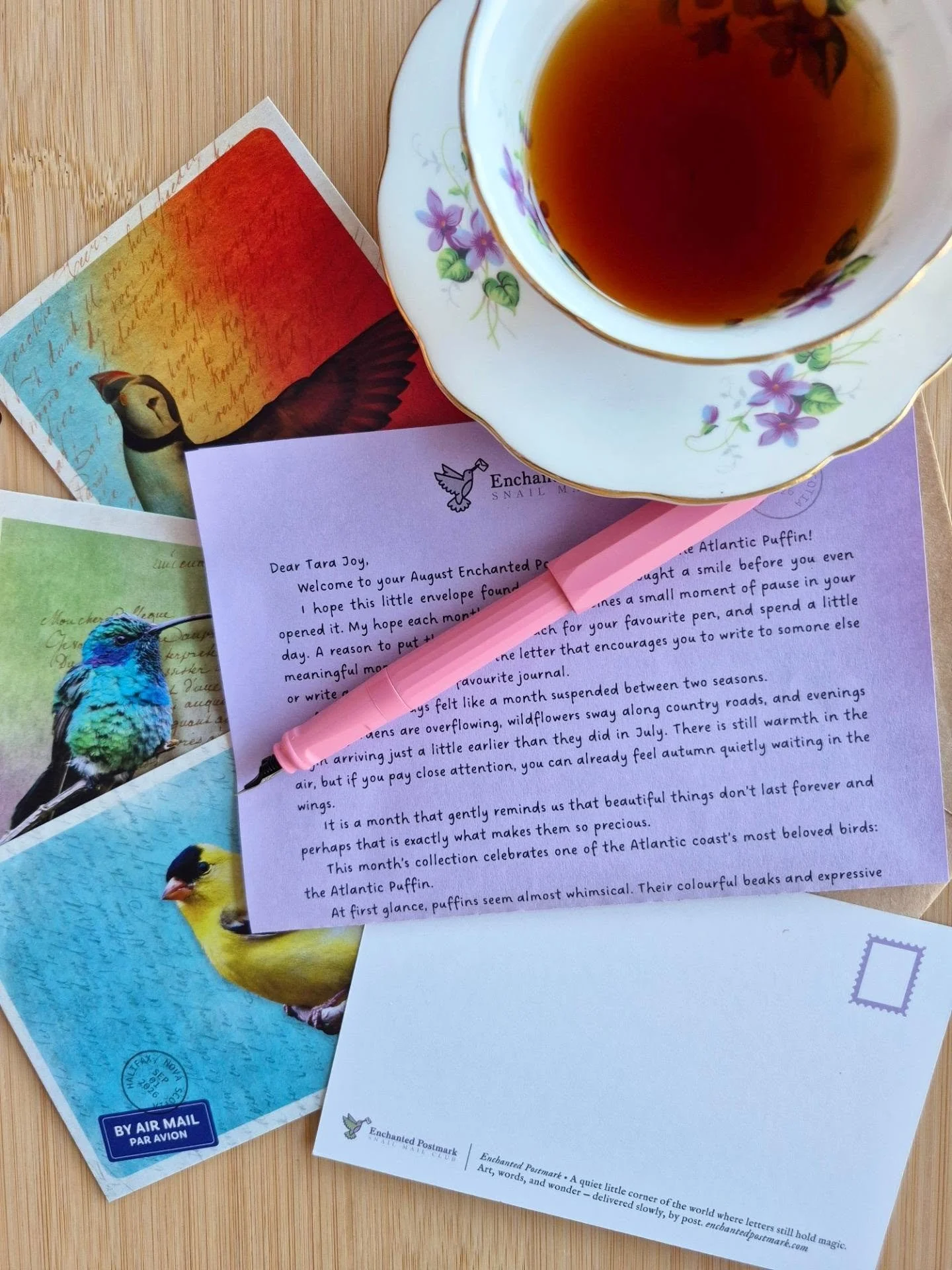 I did a little photo shoot yesterday for a website glow up. It kind of sums up why I love snail mail.

You get to slow down for several moments, enjoy your favourite beverage and connect with someone in an intentional and meaningful letter. Plus you 